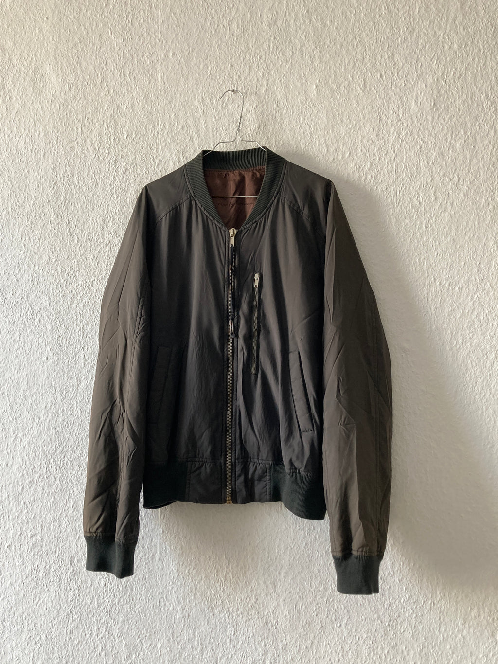 S/S 05 "SCORPIO" Runway Silk & Polyester Bomber Jacket Rick Owens XL