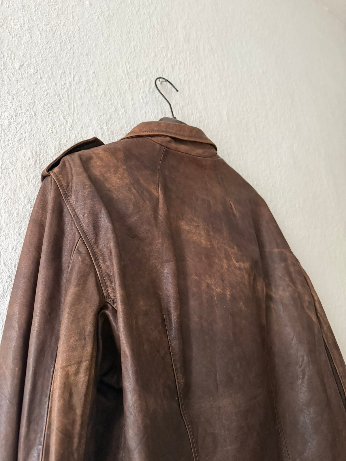 S/S 07 "DRAKE" Hammered Calf Leather Stooges Jacket in Dust Rick Owens XL