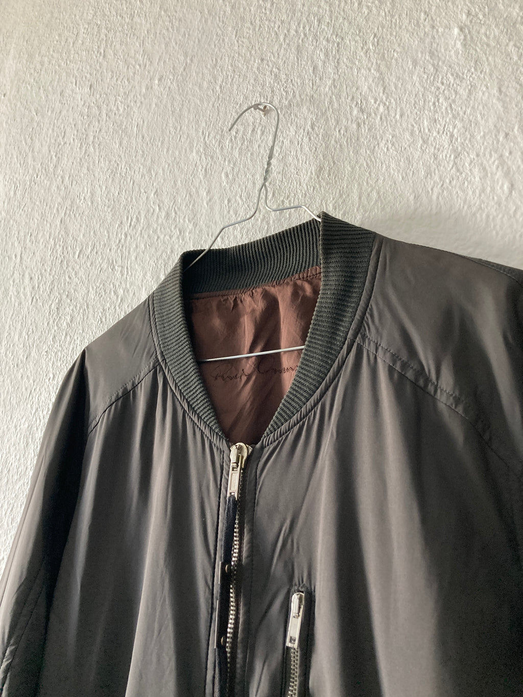 S/S 05 "SCORPIO" Runway Silk & Polyester Bomber Jacket Rick Owens XL