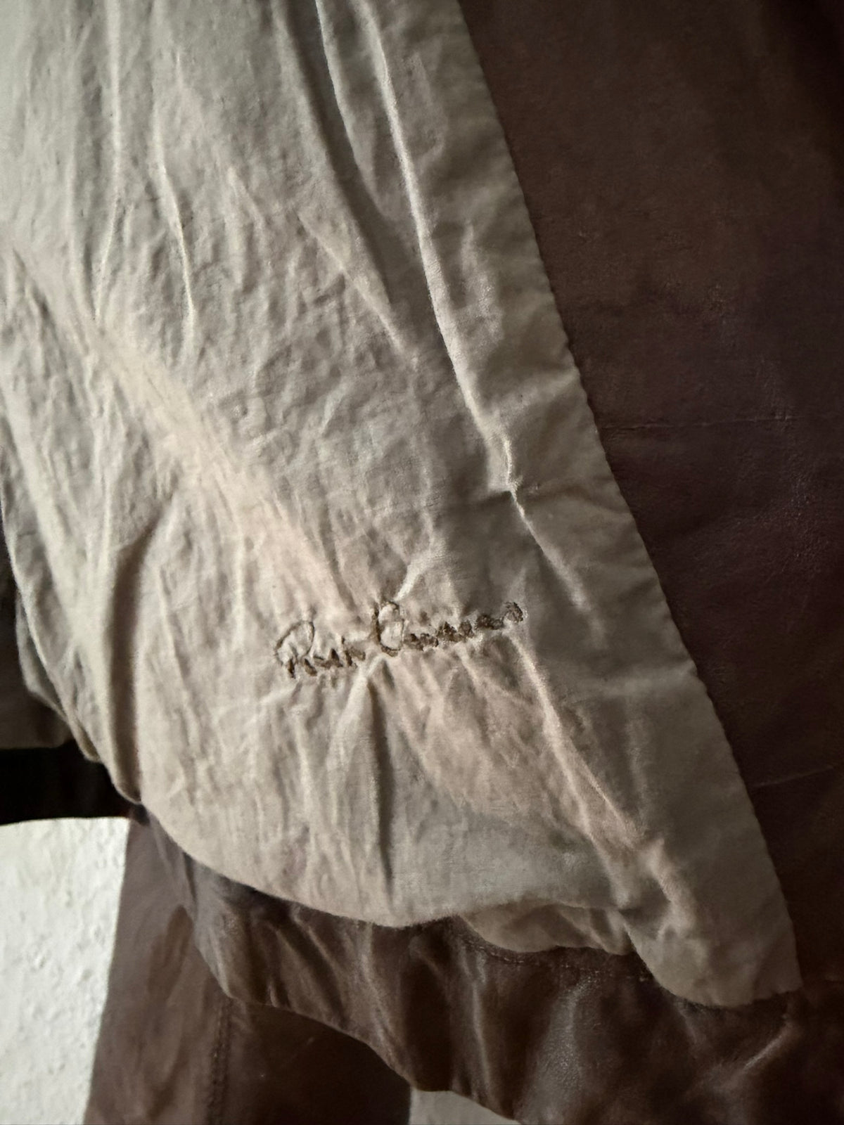 S/S 07 "DRAKE" Hammered Calf Leather Stooges Jacket in Dust Rick Owens XL