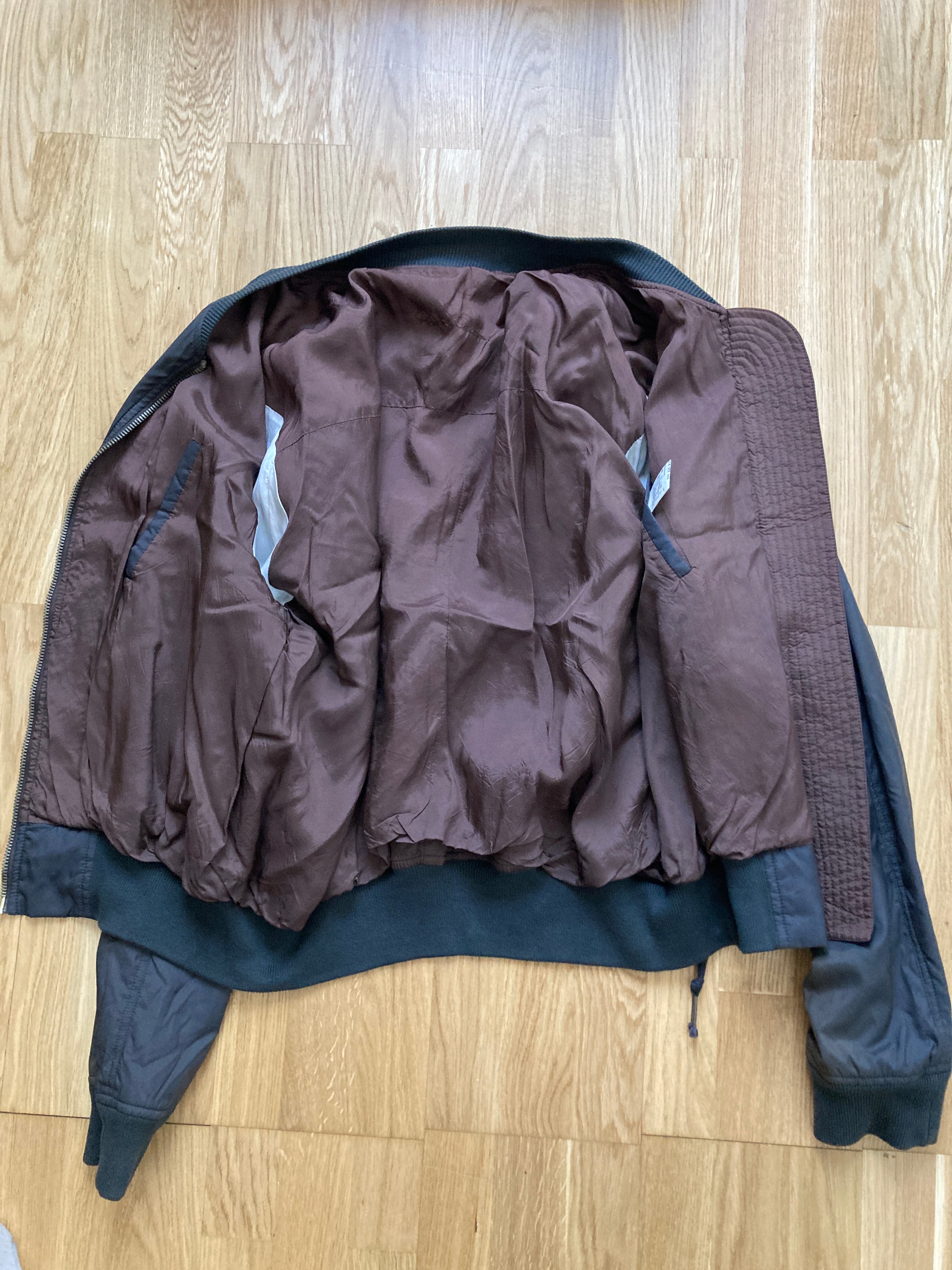 S/S 05 "SCORPIO" Runway Silk & Polyester Bomber Jacket Rick Owens XL