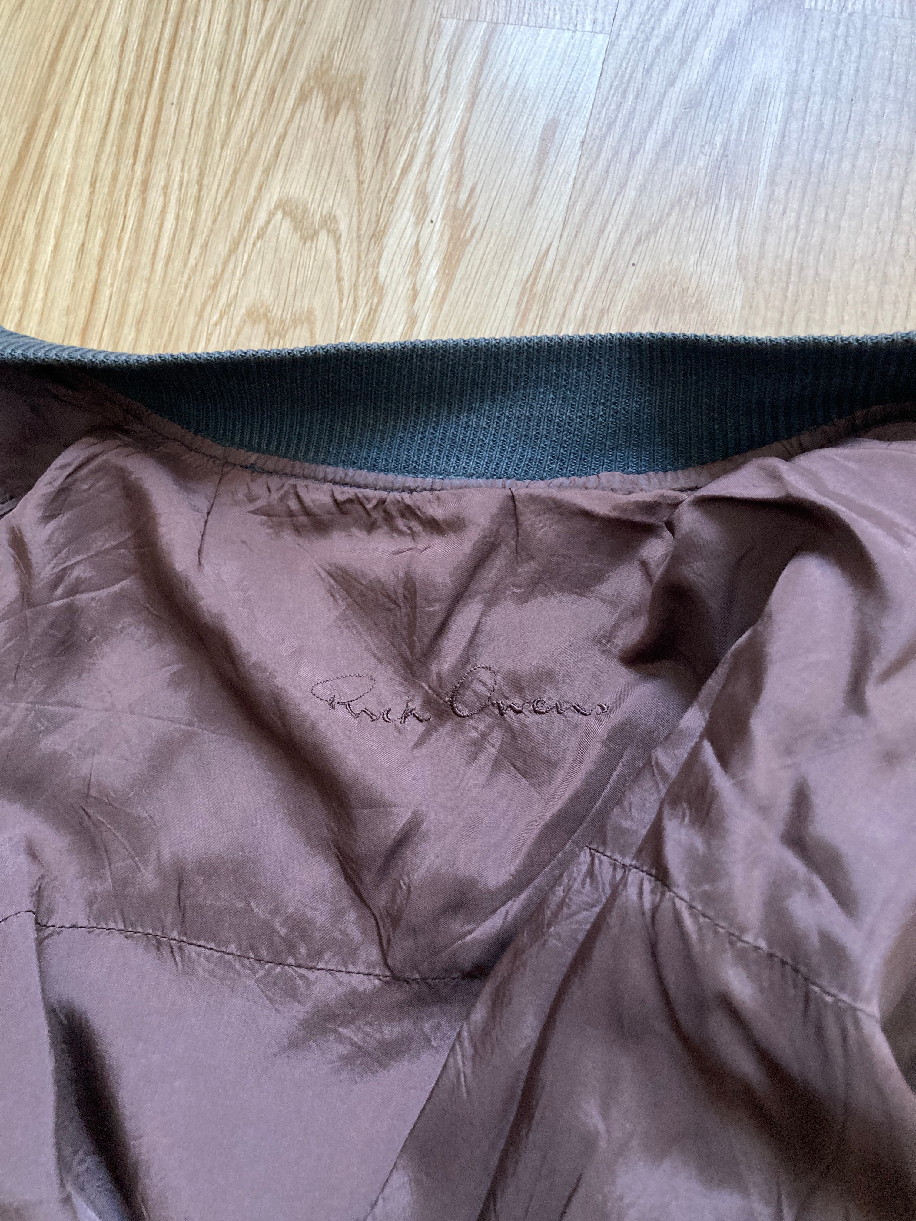 S/S 05 "SCORPIO" Runway Silk & Polyester Bomber Jacket Rick Owens XL