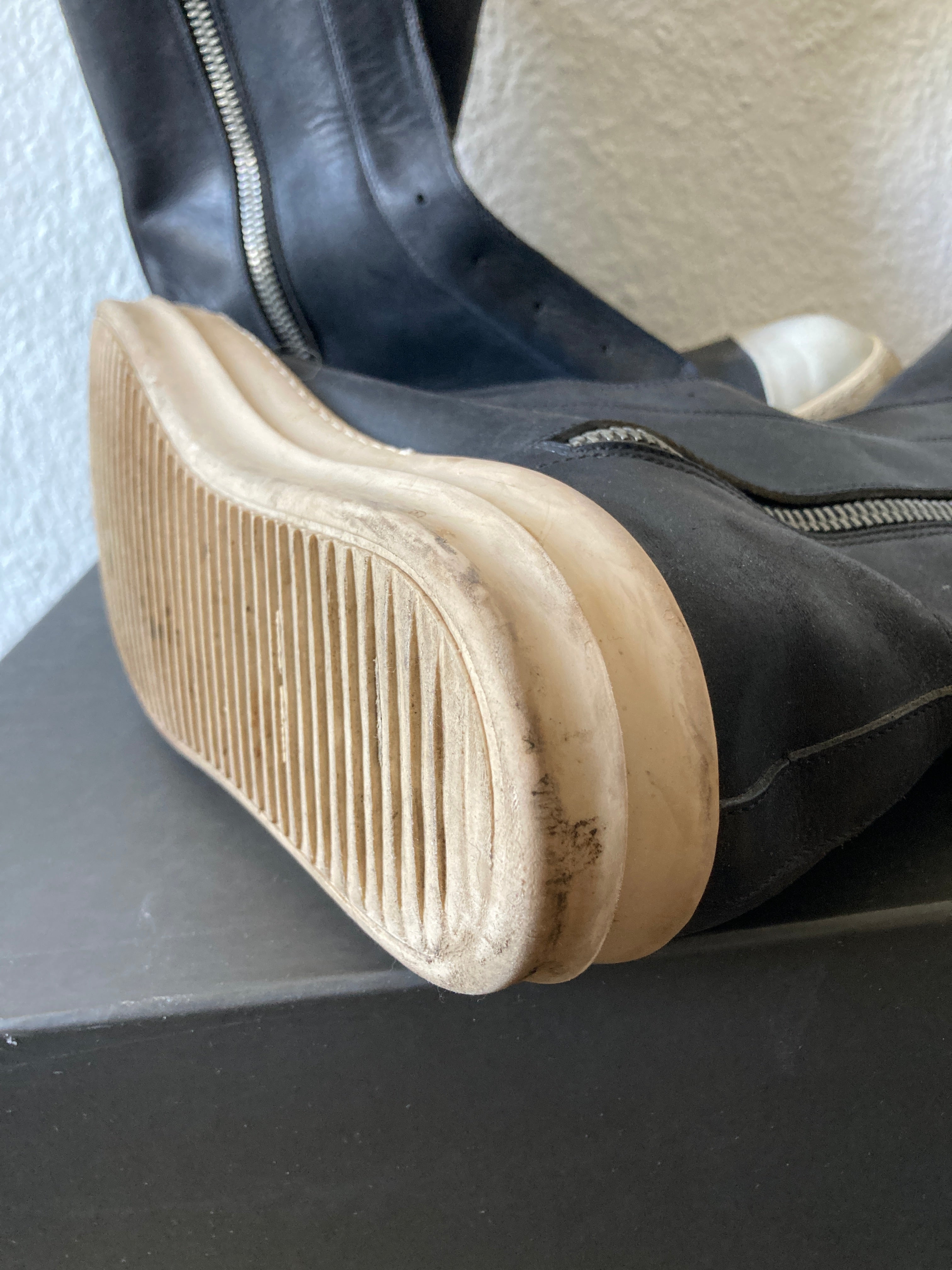 S/S 14 "VICIOUS" Laceless Leather Ramones Rick Owens IT44