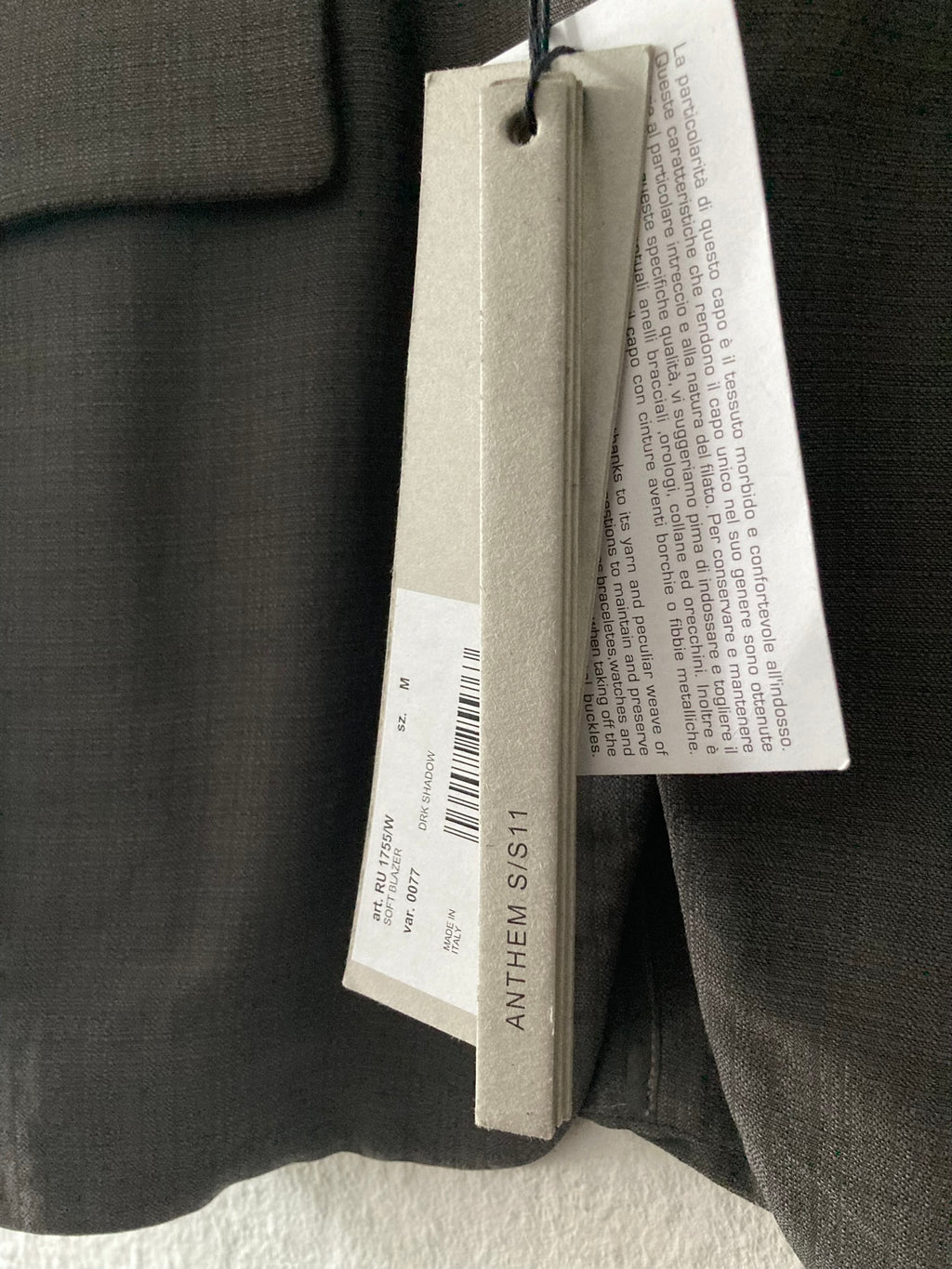 SS11 “ANTHEM” Soft Silk/Viscose Blazer