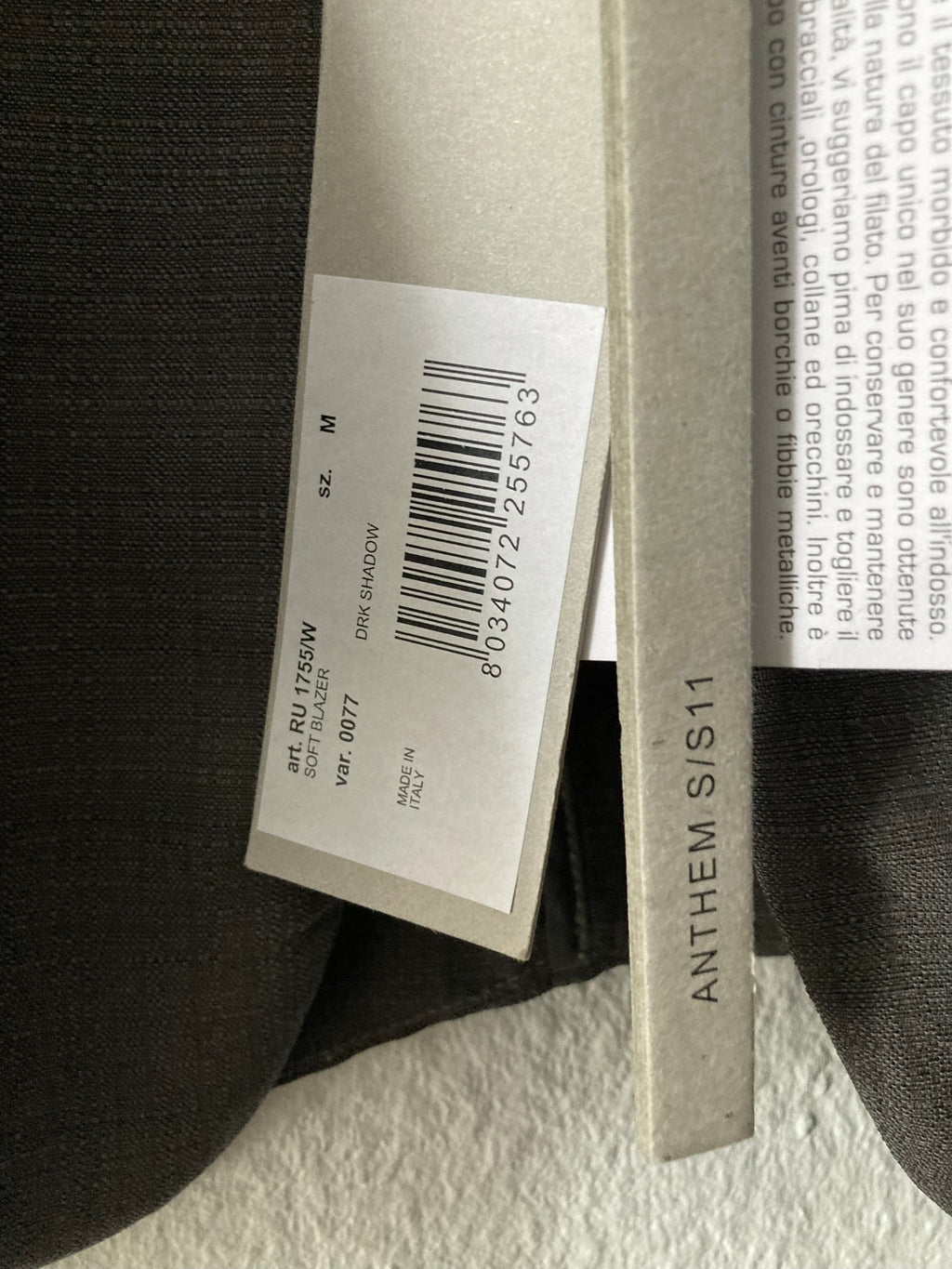 SS11 “ANTHEM” Soft Silk/Viscose Blazer