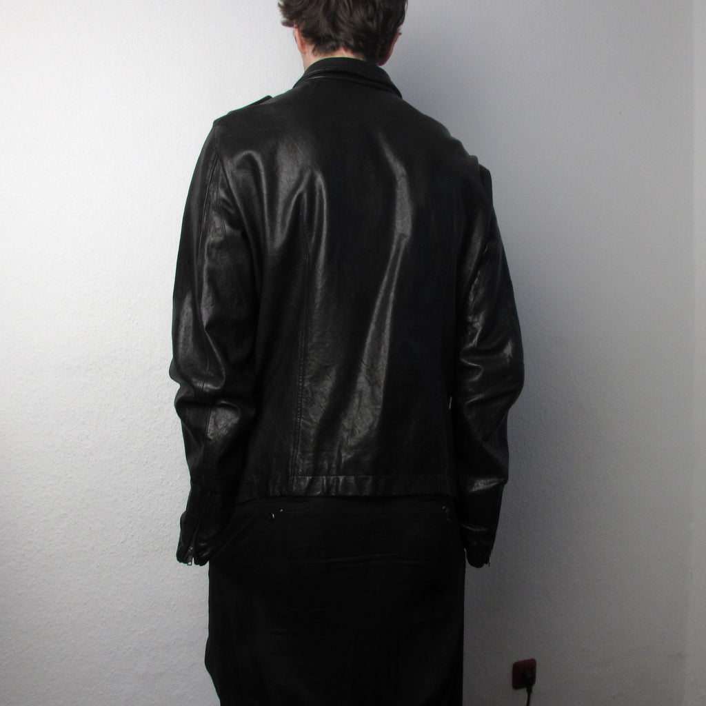 F/W 09 "CRUST" Hammered Lamb Stooges Leather Jacket in Black Size XL