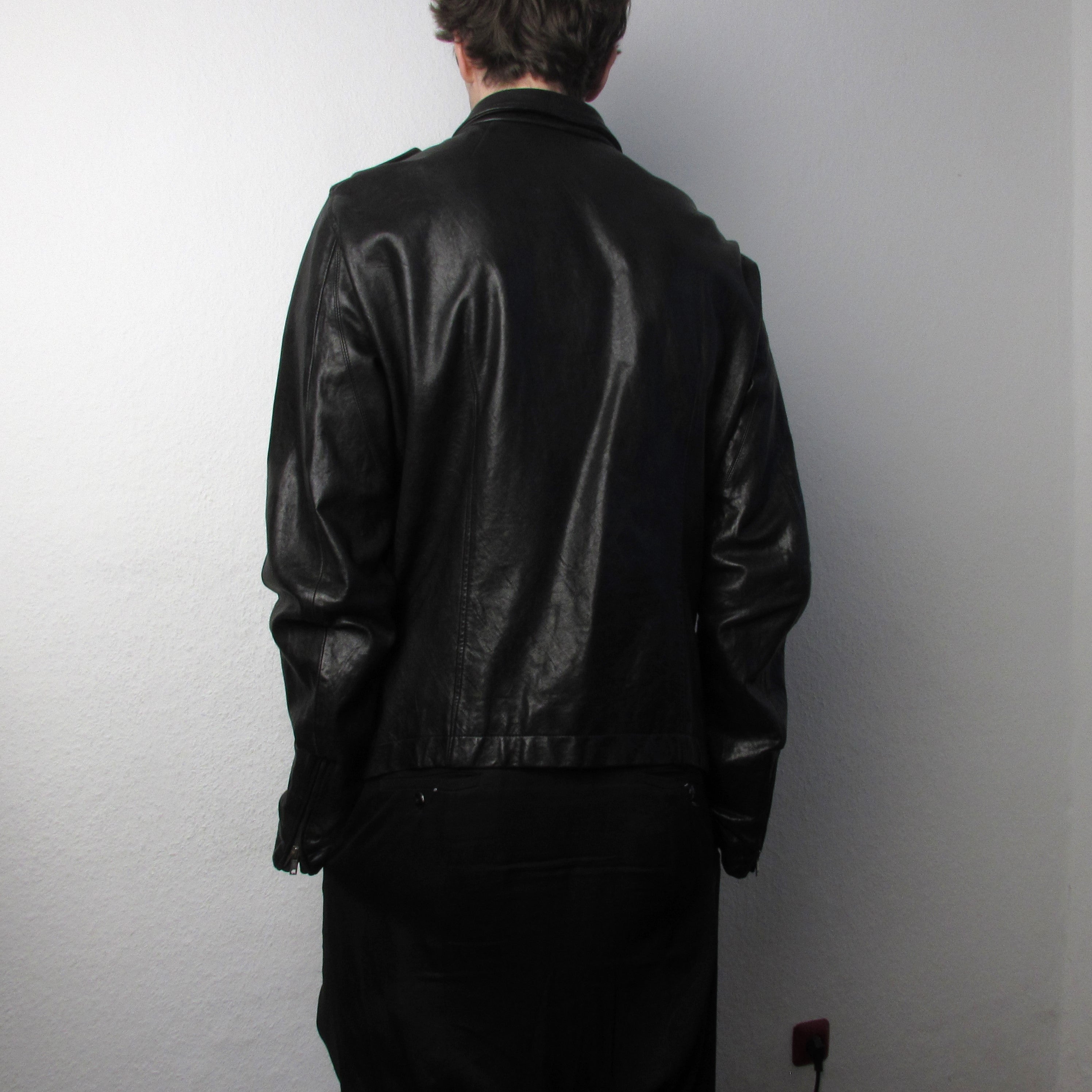 F/W 09 "CRUST" Hammered Lamb Stooges Leather Jacket in Black Size XL