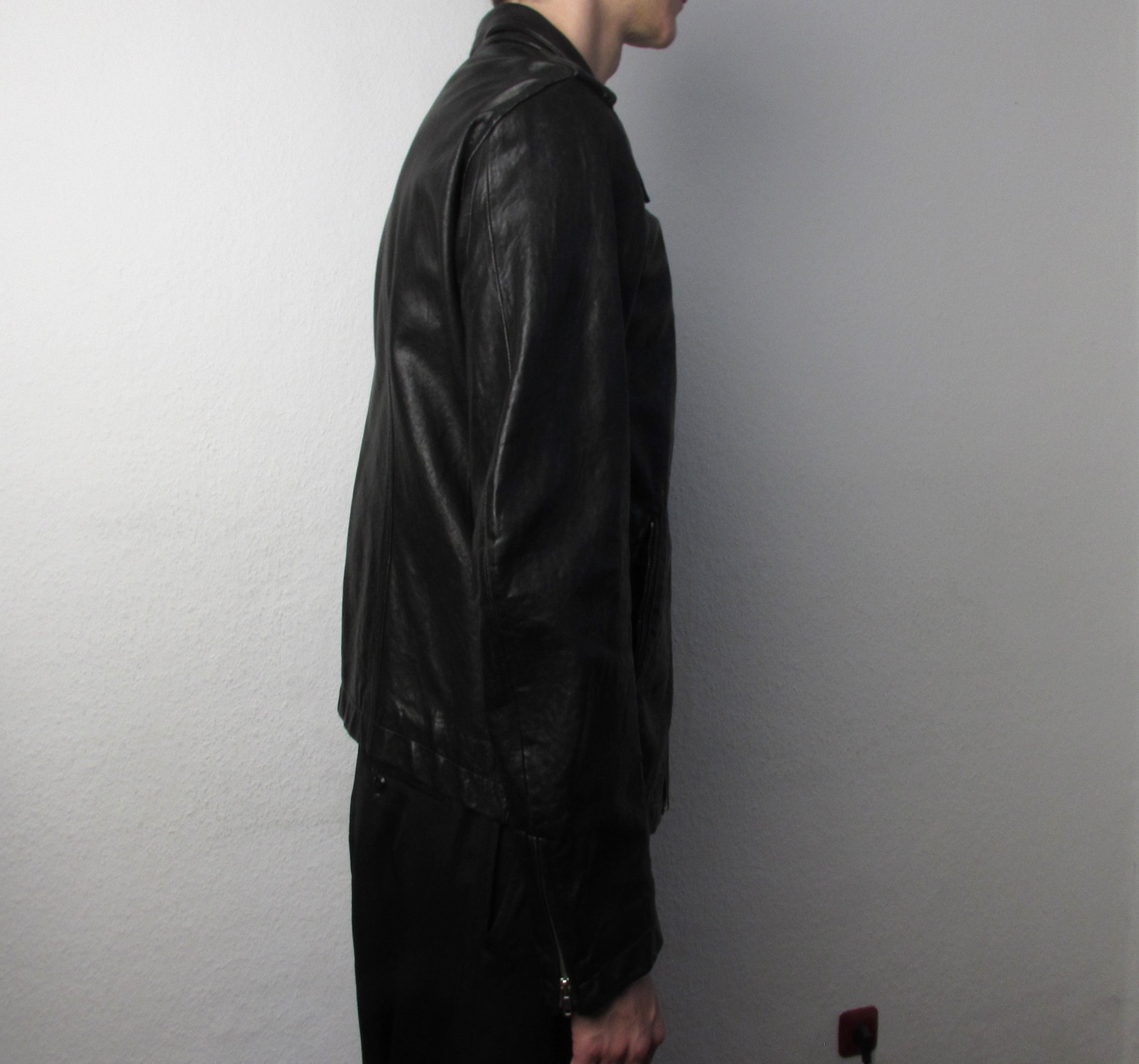 F/W 09 "CRUST" Hammered Lamb Stooges Leather Jacket in Black Size XL