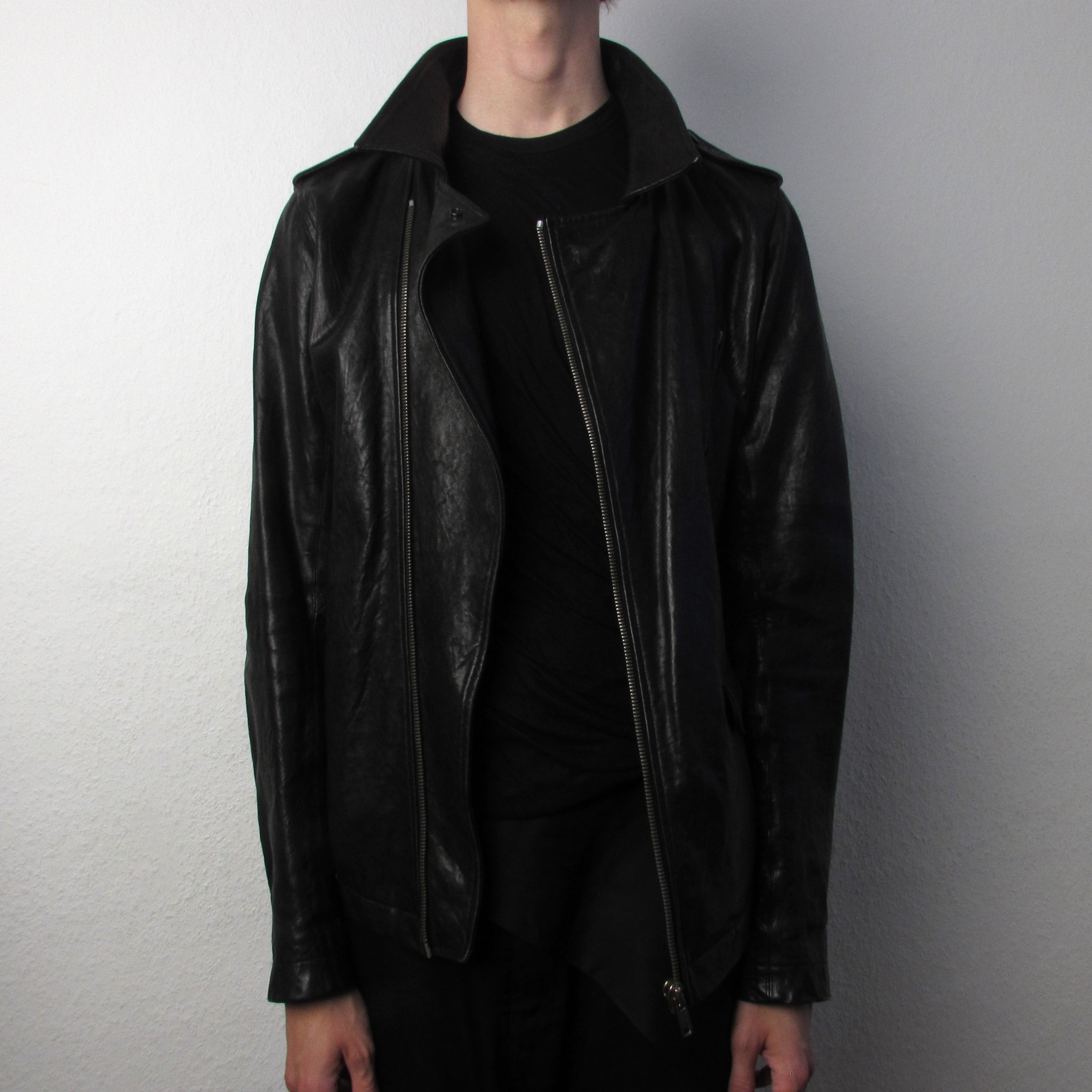 F/W 09 "CRUST" Hammered Lamb Stooges Leather Jacket in Black Size XL