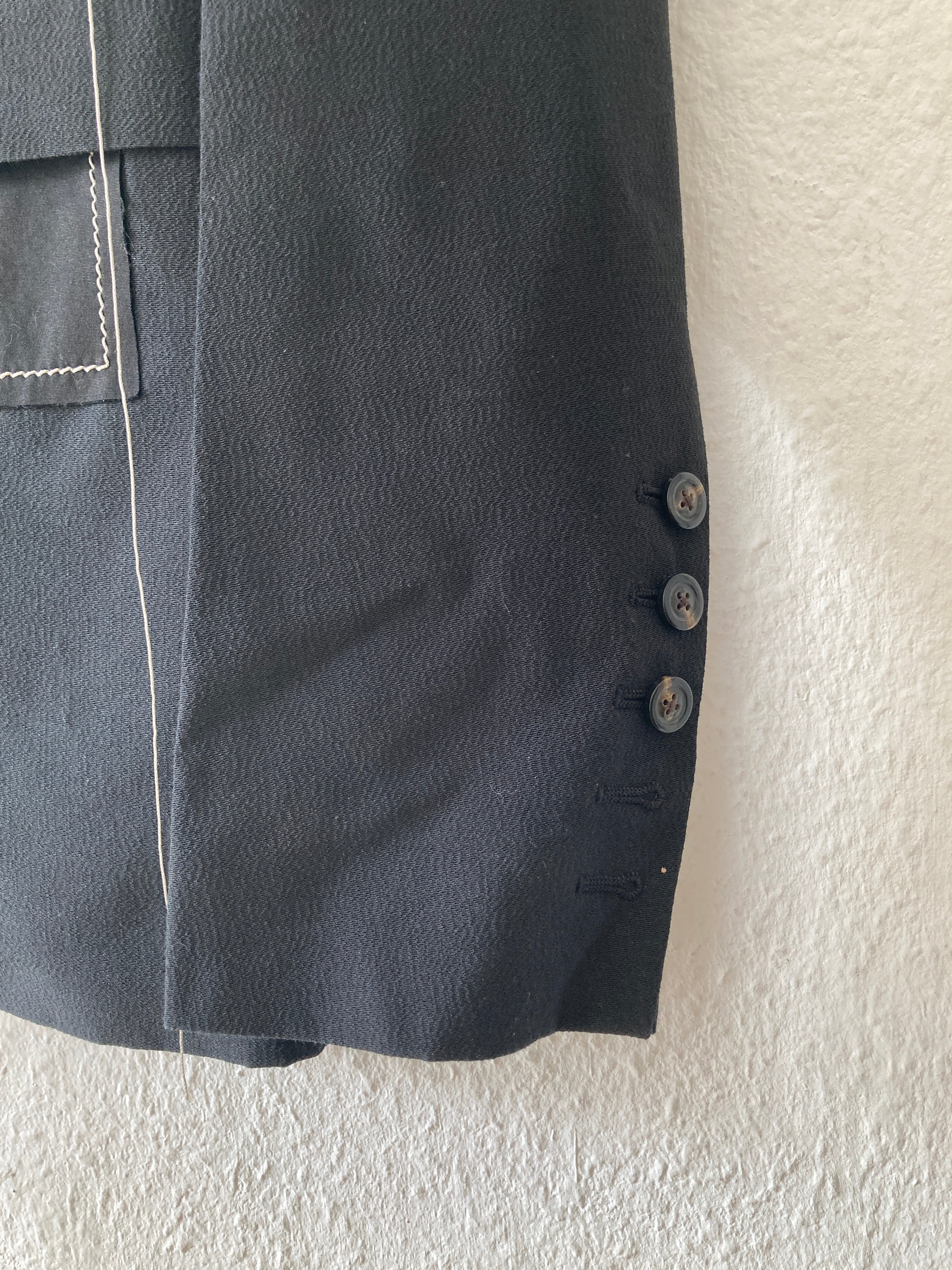 S/S 19 "BABEL" Black New Soft Blazer in Silk/Viscose/Cotton IT50/M