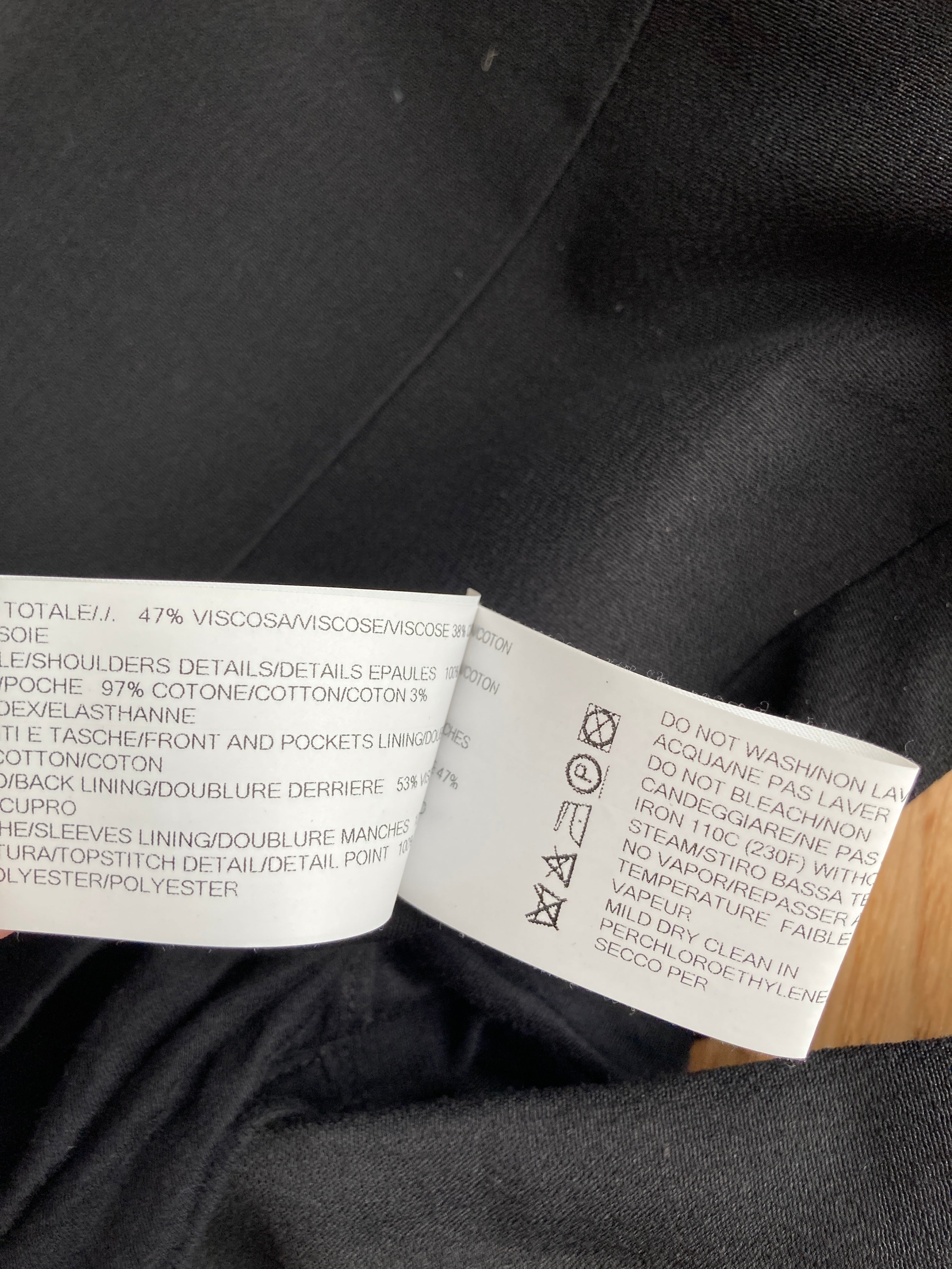 S/S 19 "BABEL" Black New Soft Blazer in Silk/Viscose/Cotton IT50/M
