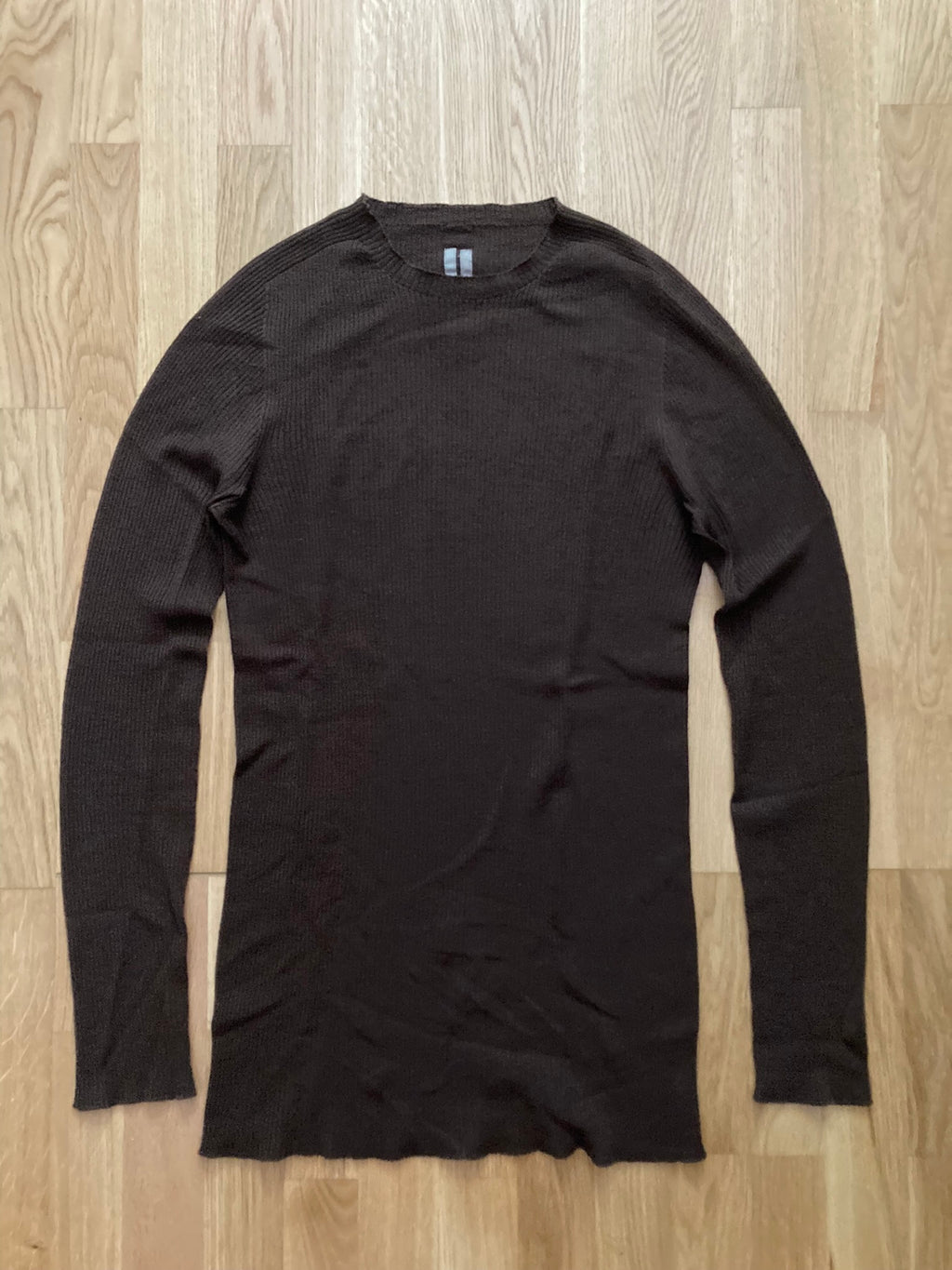 F/W 23 "LUXOR" Ribbed Brown Wool Sweater