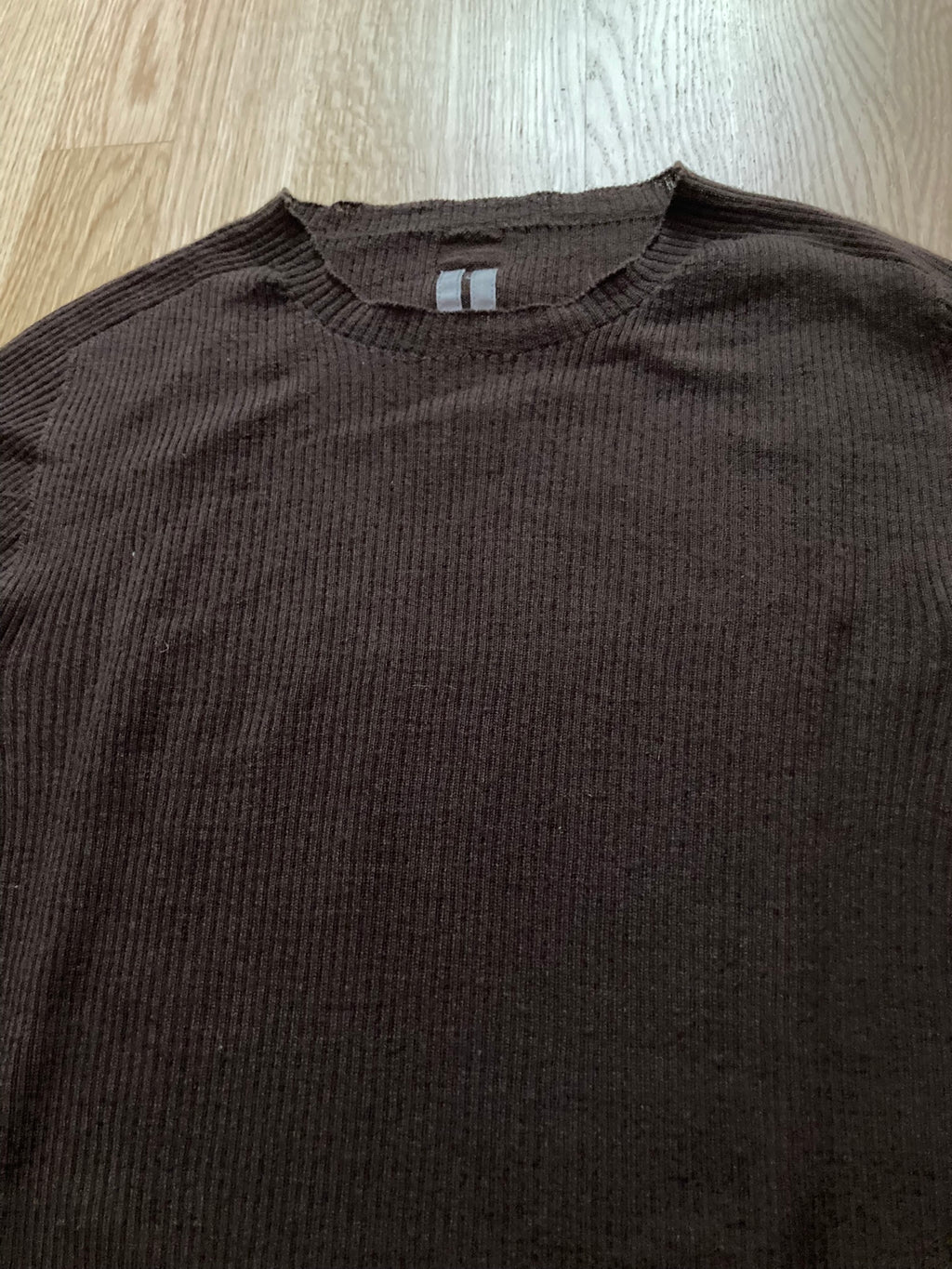 F/W 23 "LUXOR" Ribbed Brown Wool Sweater