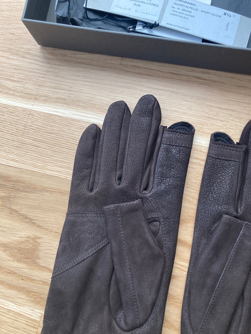 F/W 16 "MASTODON" Runway Goat Leather Gloves w. Silk Lining Rick Owens