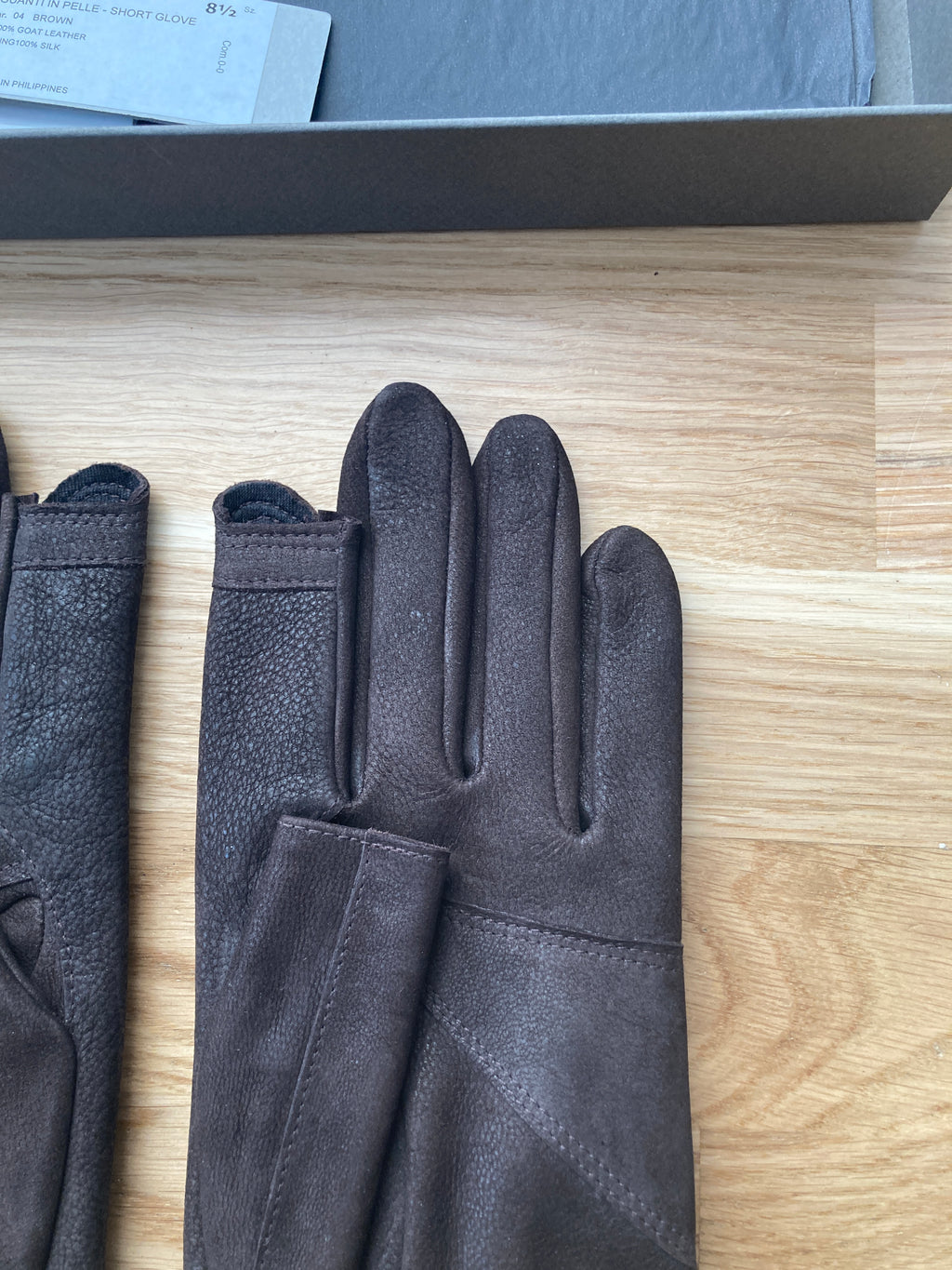 F/W 16 "MASTODON" Runway Goat Leather Gloves w. Silk Lining Rick Owens