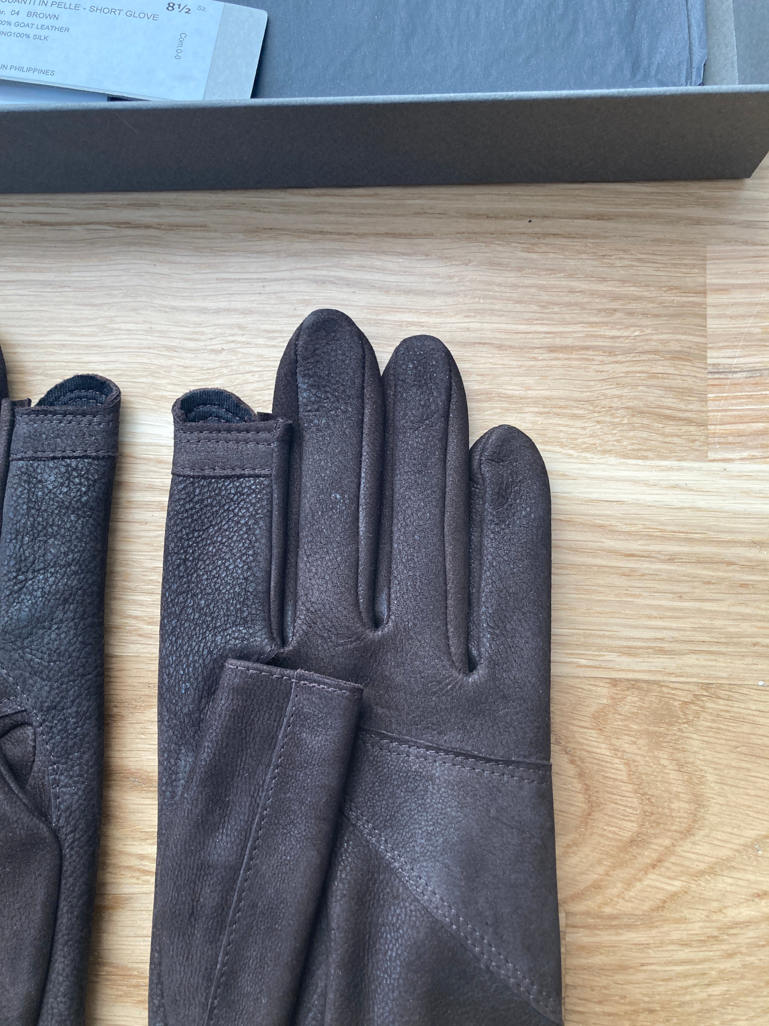 F/W 16 "MASTODON" Runway Goat Leather Gloves w. Silk Lining Rick Owens