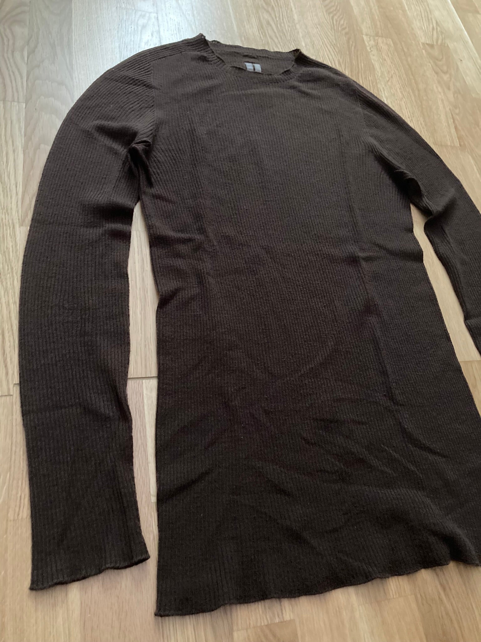 F/W 23 "LUXOR" Ribbed Brown Wool Sweater