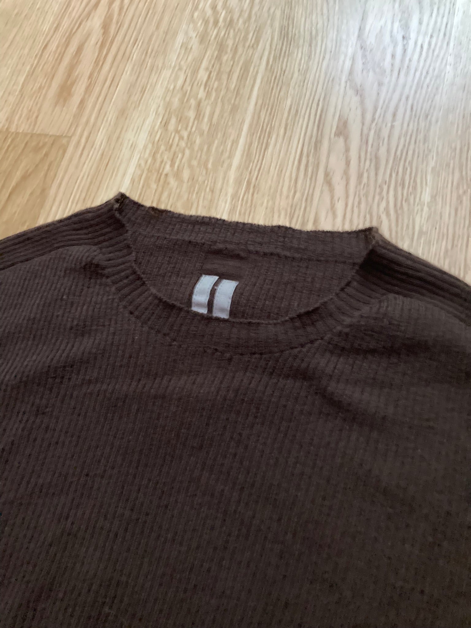 F/W 23 "LUXOR" Ribbed Brown Wool Sweater