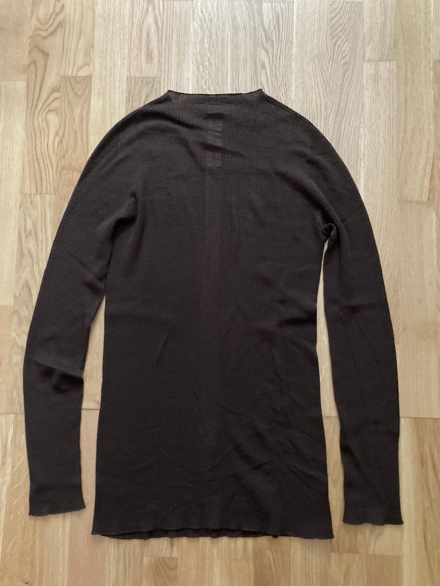 F/W 23 "LUXOR" Ribbed Brown Wool Sweater