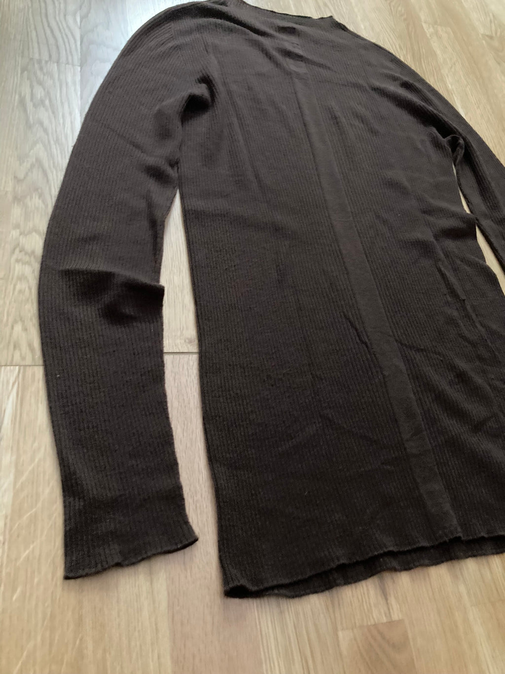 F/W 23 "LUXOR" Ribbed Brown Wool Sweater