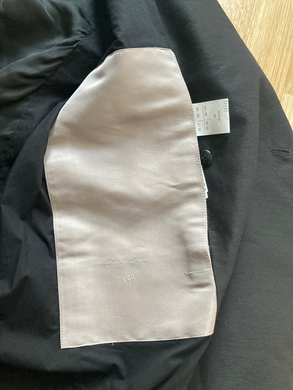 S/S 15 "FAUN" Sample Silk & Cotton Blazer Rick Owens IT50/M
