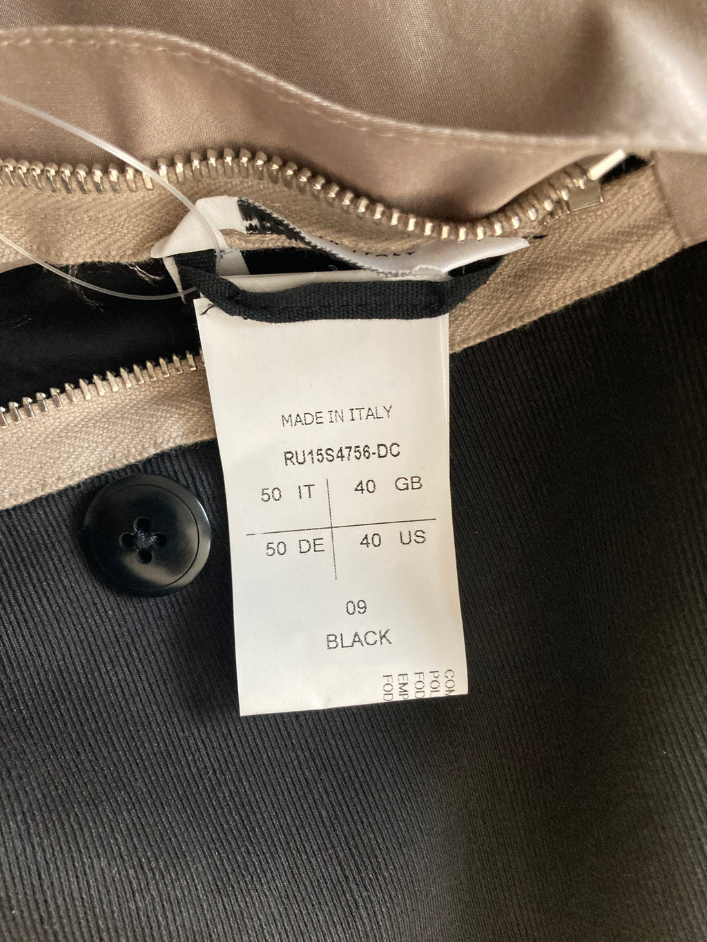 S/S 15 "FAUN" Sample Silk & Cotton Blazer Rick Owens IT50/M