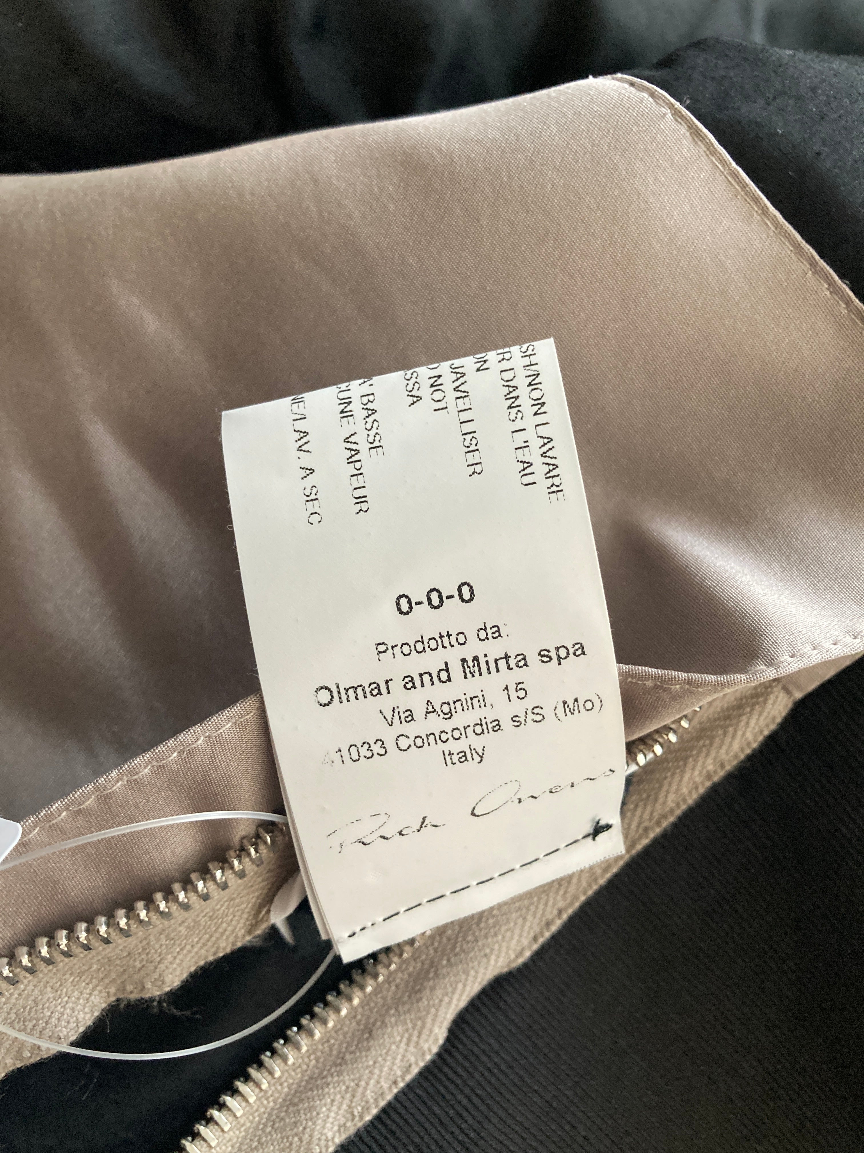 S/S 15 "FAUN" Sample Silk & Cotton Blazer Rick Owens IT50/M