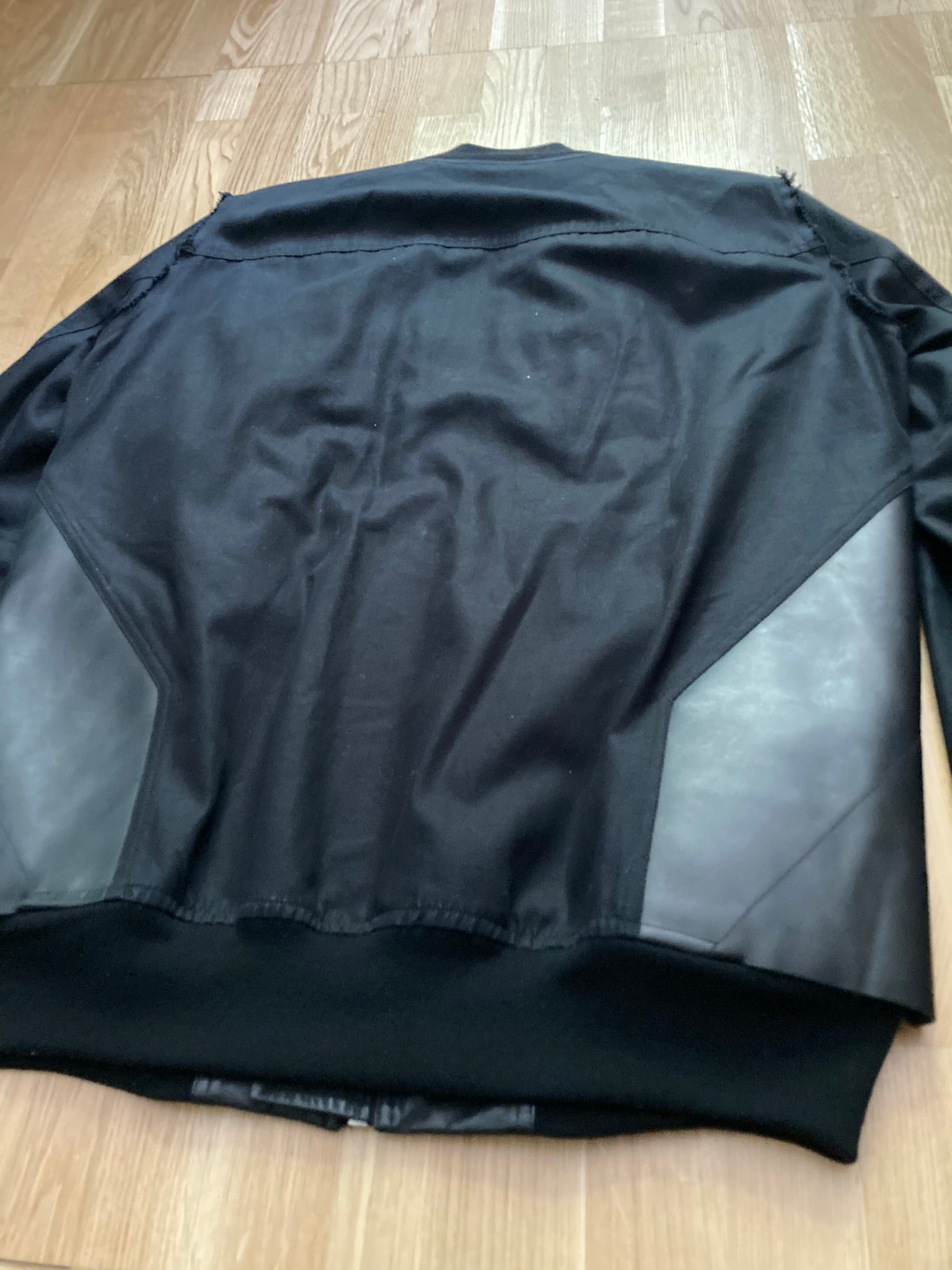 S/S 16 "CYCLOPS" Runway Patchwork Bomber Jacket in Black/Natural Size 50/M