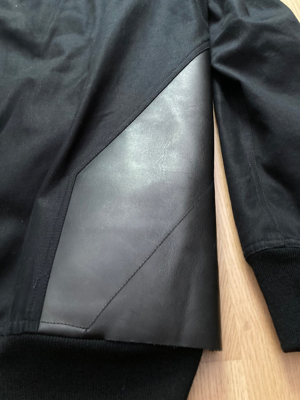 S/S 16 "CYCLOPS" Runway Patchwork Bomber Jacket in Black/Natural Size 50/M