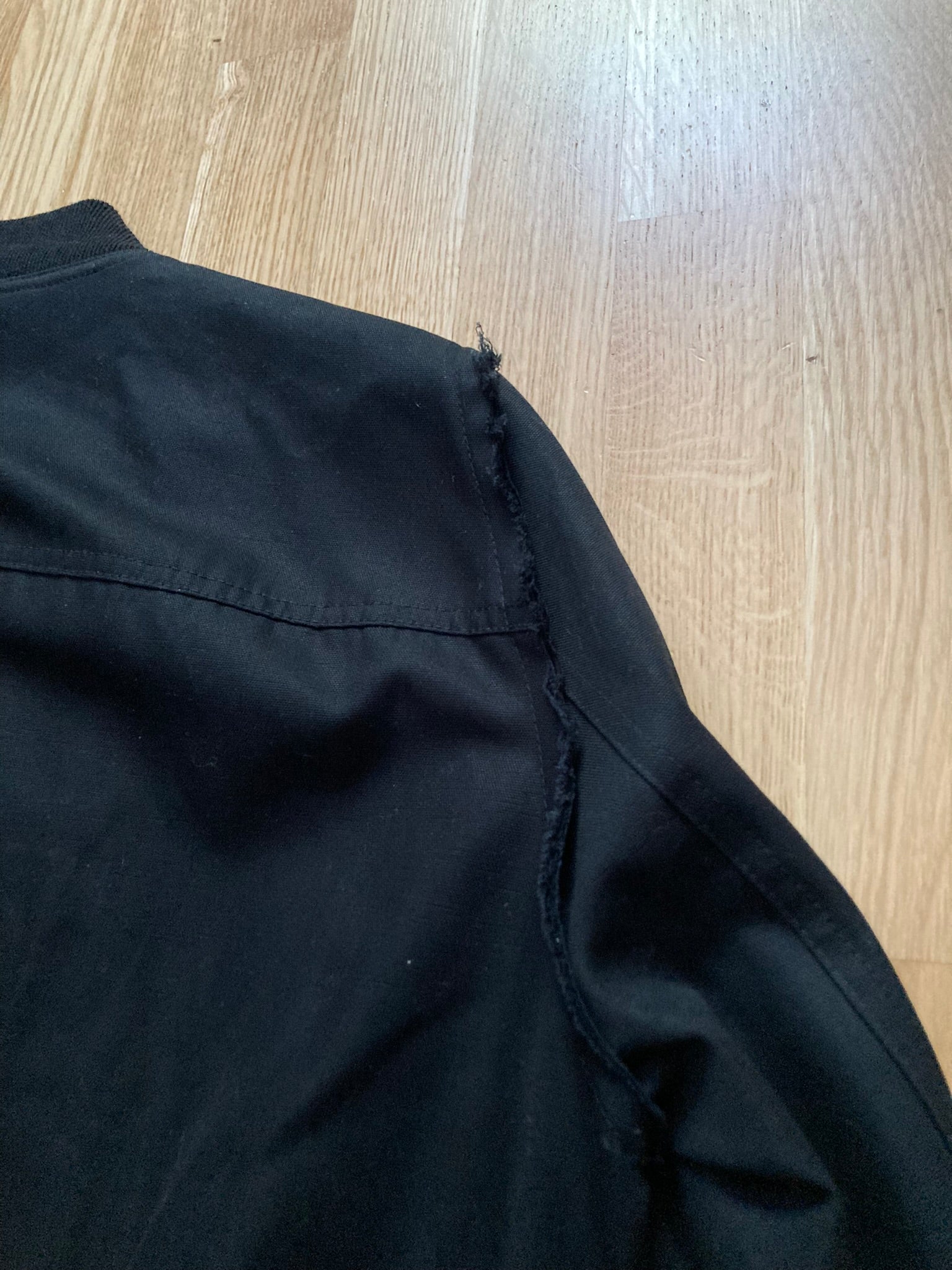 S/S 16 "CYCLOPS" Runway Patchwork Bomber Jacket in Black/Natural Size 50/M