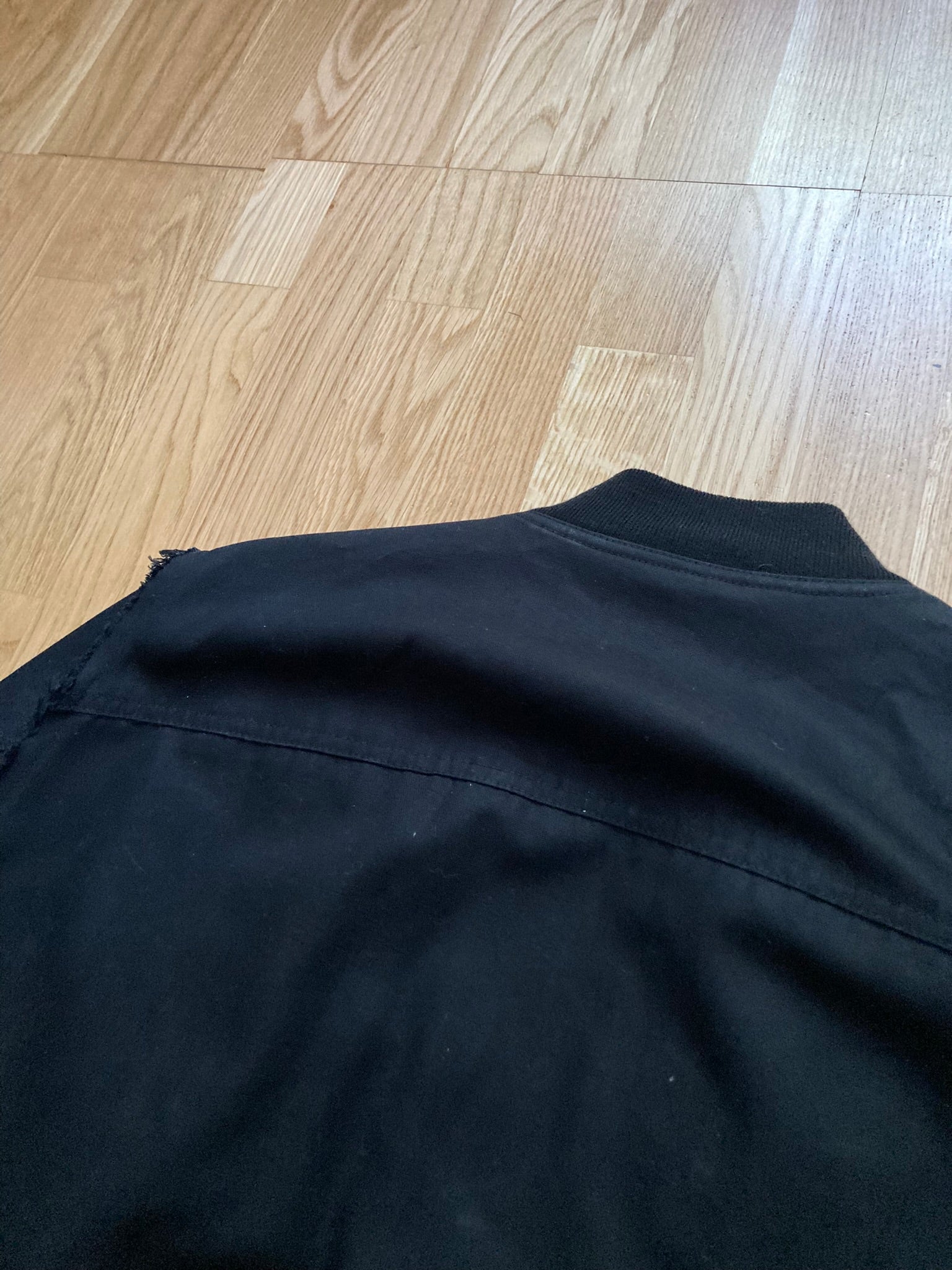 S/S 16 "CYCLOPS" Runway Patchwork Bomber Jacket in Black/Natural Size 50/M