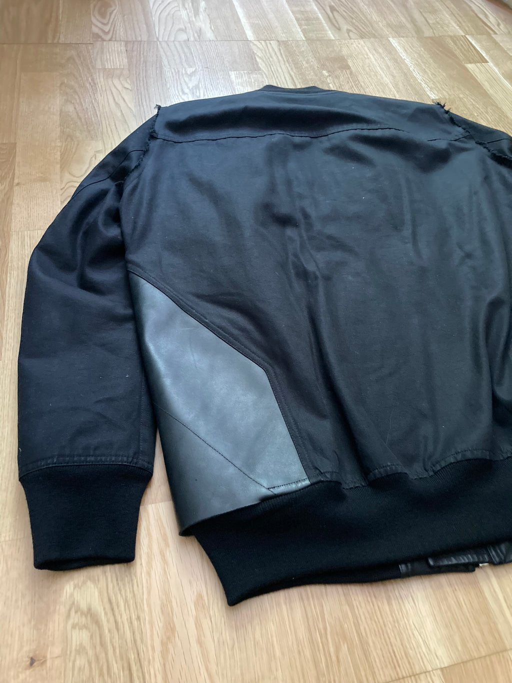 S/S 16 "CYCLOPS" Runway Patchwork Bomber Jacket in Black/Natural Size 50/M