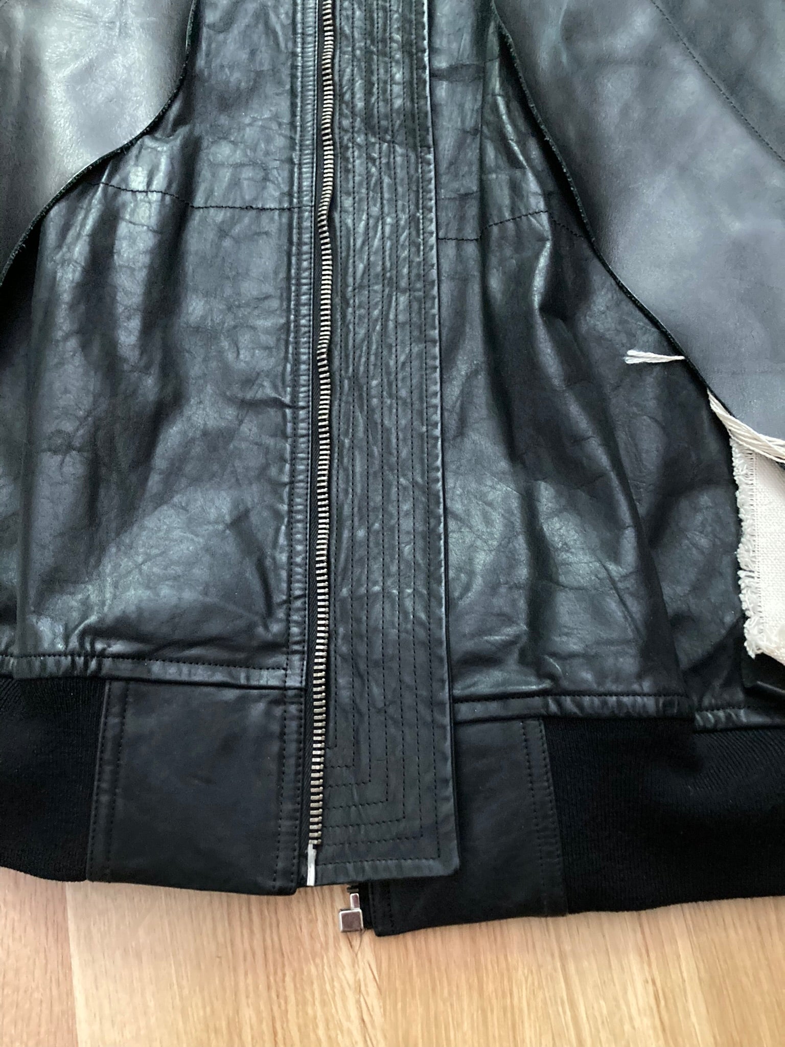 S/S 16 "CYCLOPS" Runway Patchwork Bomber Jacket in Black/Natural Size 50/M