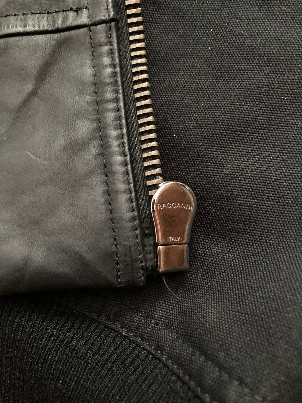 S/S 16 "CYCLOPS" Runway Patchwork Bomber Jacket in Black/Natural Size 50/M