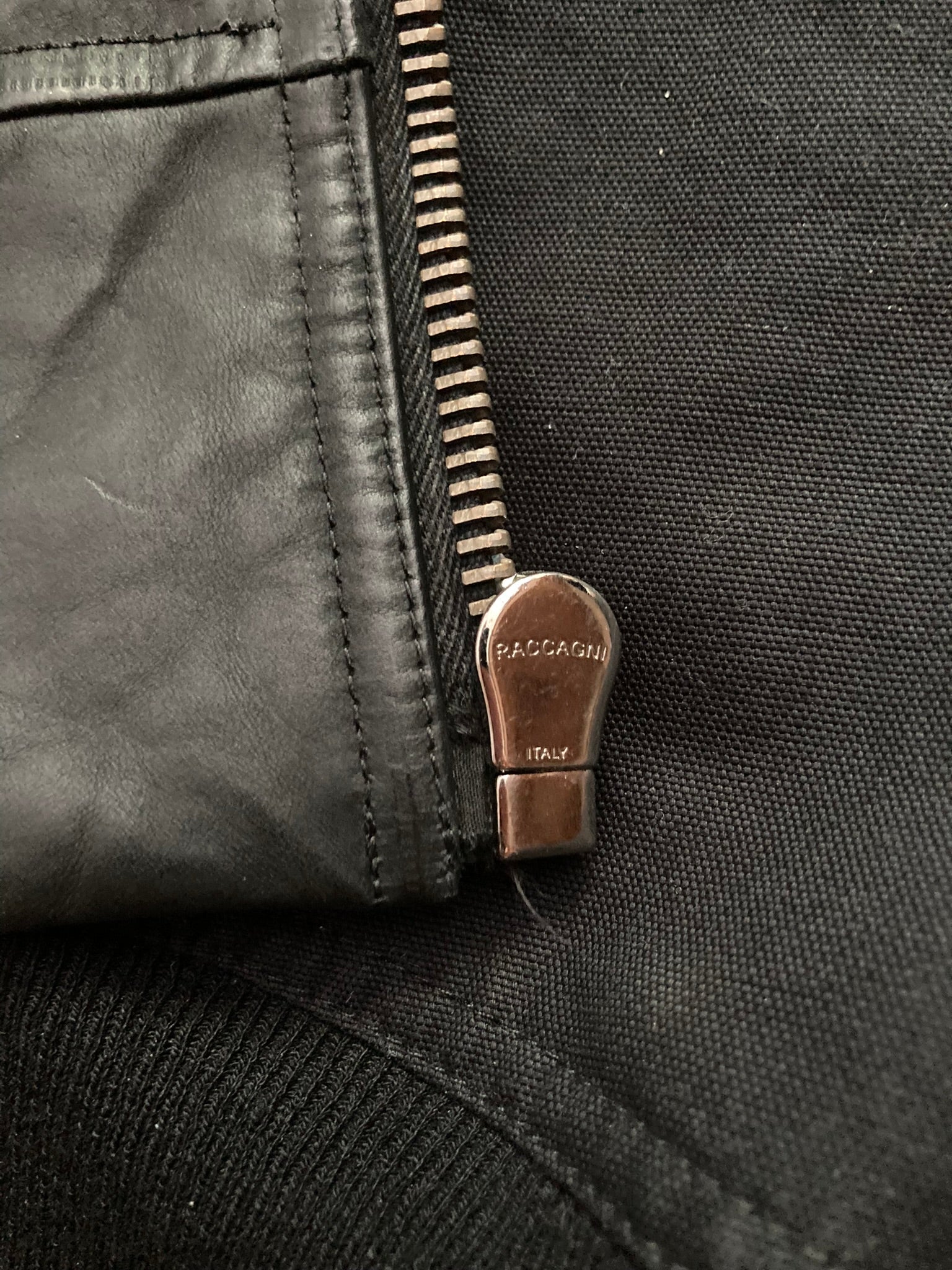 S/S 16 "CYCLOPS" Runway Patchwork Bomber Jacket in Black/Natural Size 50/M