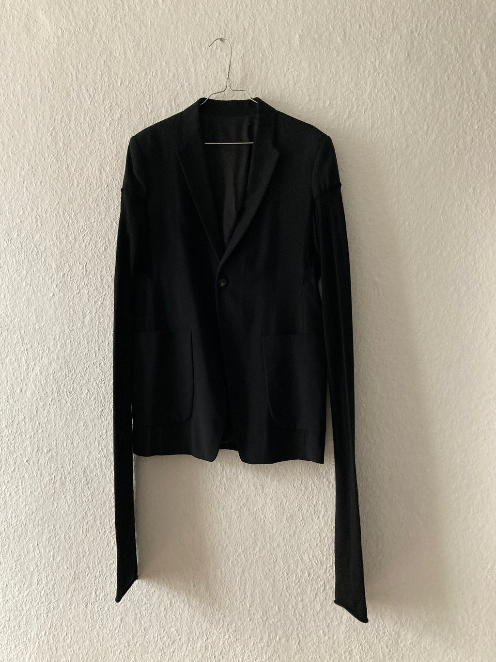 F/W 17 “GLITTER” Black Weakling Wool & Silk Blazer Rick Owens IT50/M