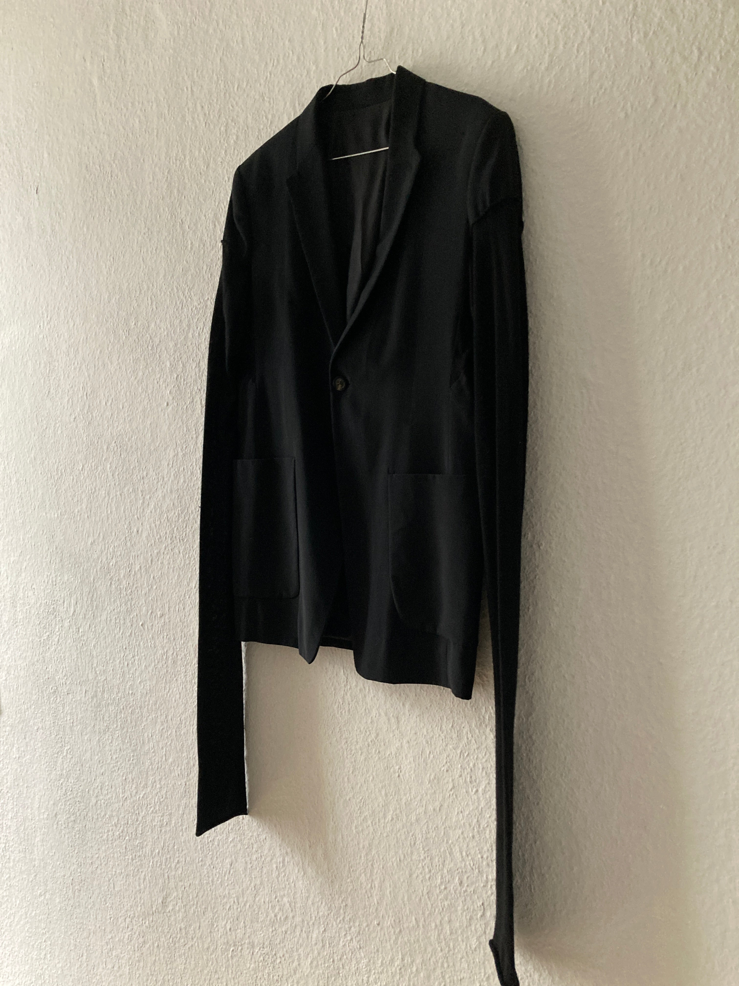 F/W 17 “GLITTER” Black Weakling Wool & Silk Blazer Rick Owens IT50/M