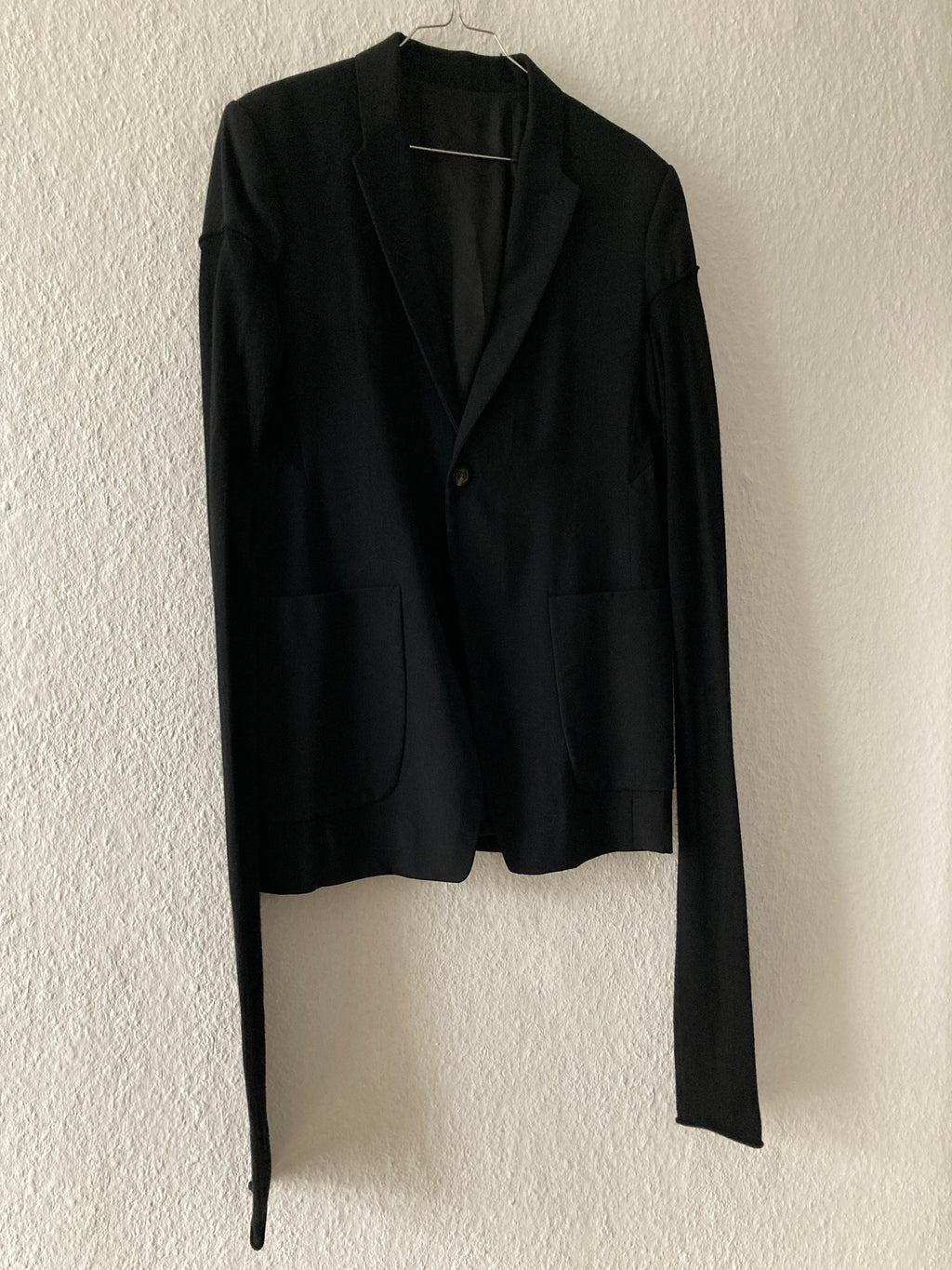 F/W 17 “GLITTER” Black Weakling Wool & Silk Blazer Rick Owens IT50/M