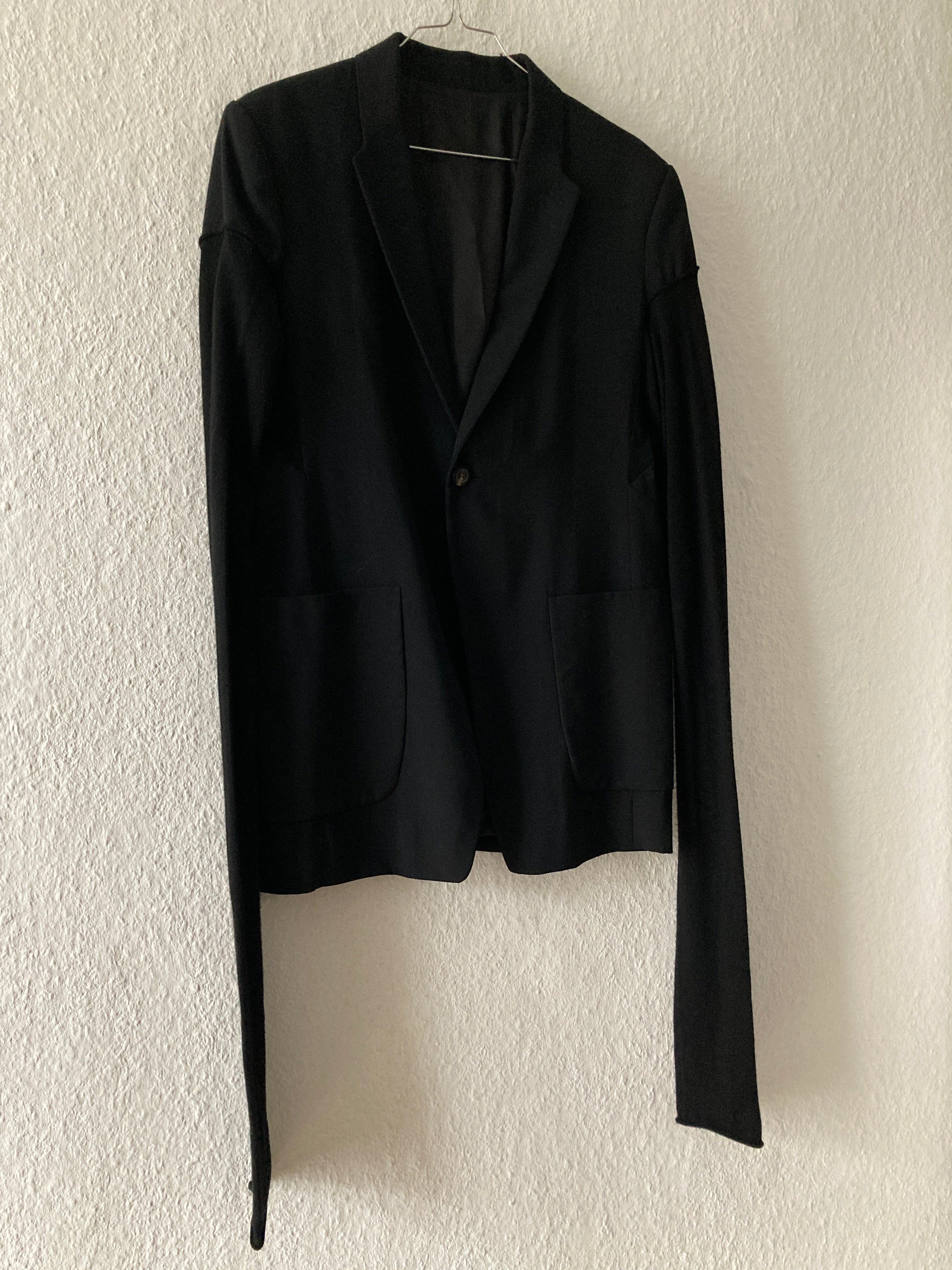 F/W 17 “GLITTER” Black Weakling Wool & Silk Blazer Rick Owens IT50/M