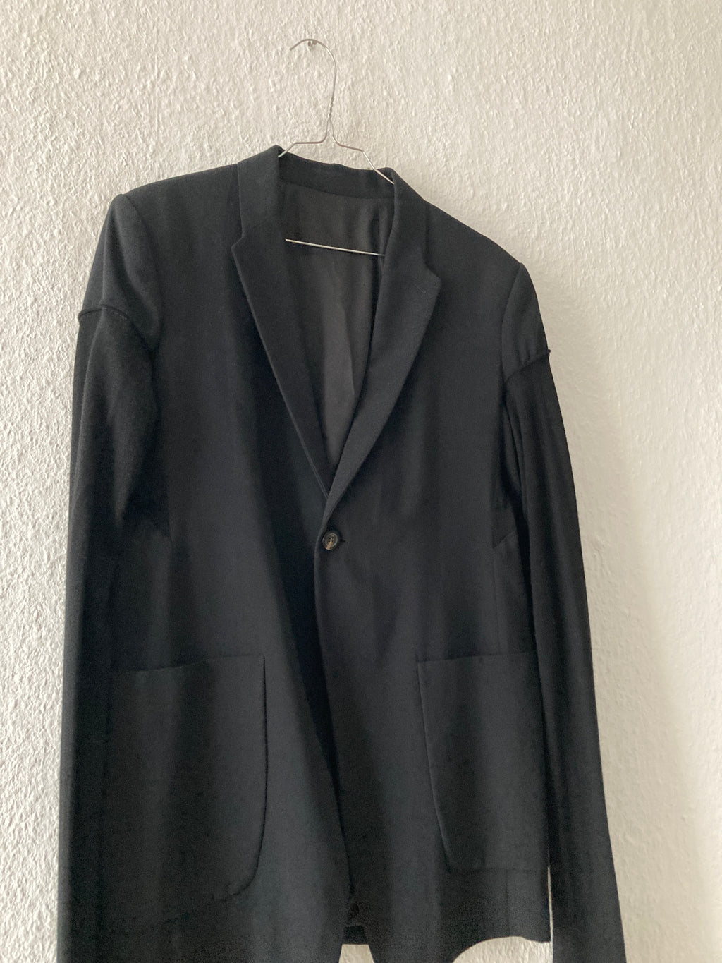 F/W 17 “GLITTER” Black Weakling Wool & Silk Blazer Rick Owens IT50/M