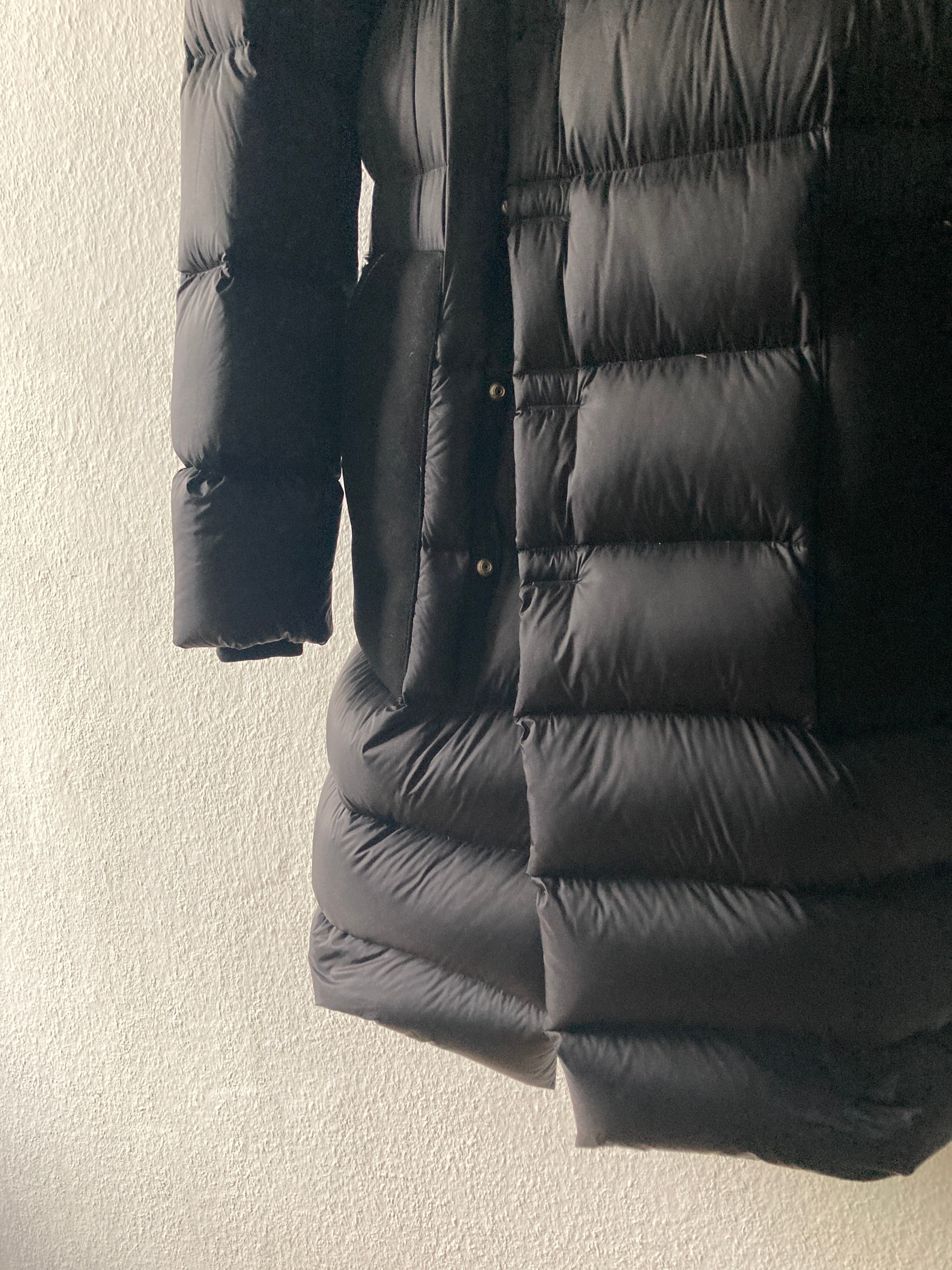 F/W 19 "LARRY" Black Runway Zionic Down Shearling Pocket Coat Rick Owens IT50/M