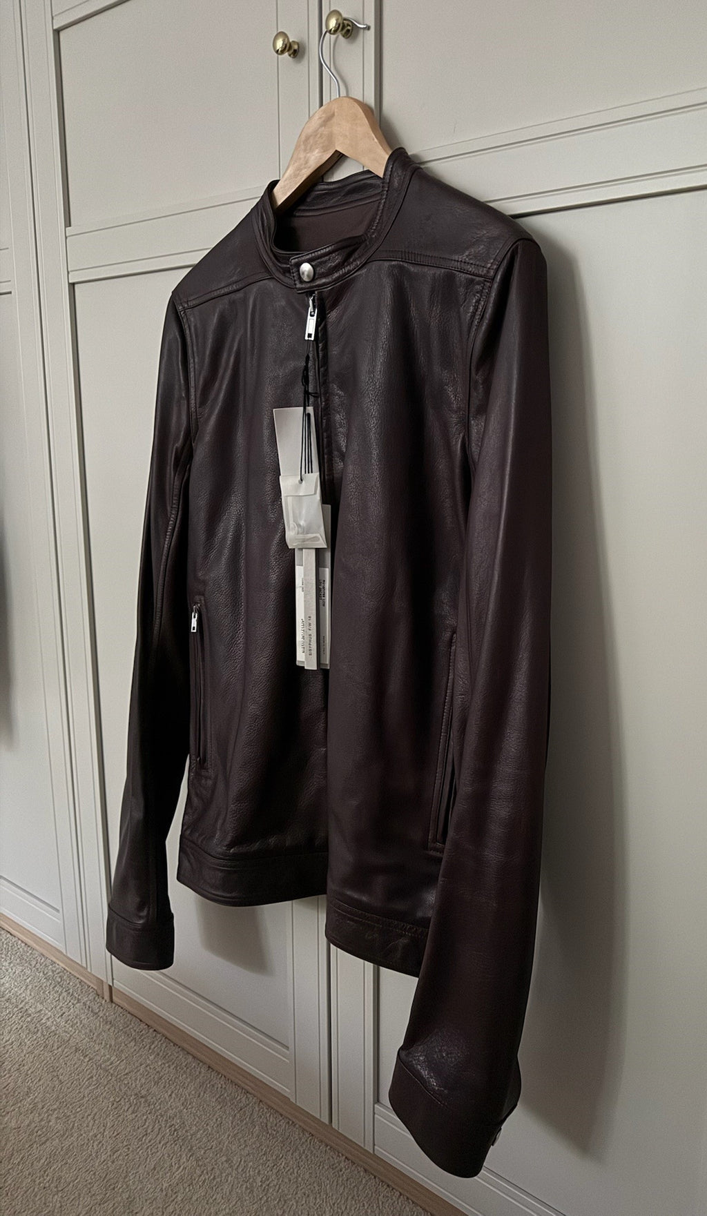F/W 18 "SISYPHUS" Calf Leather "Lou" Jacket Rick Owens IT50