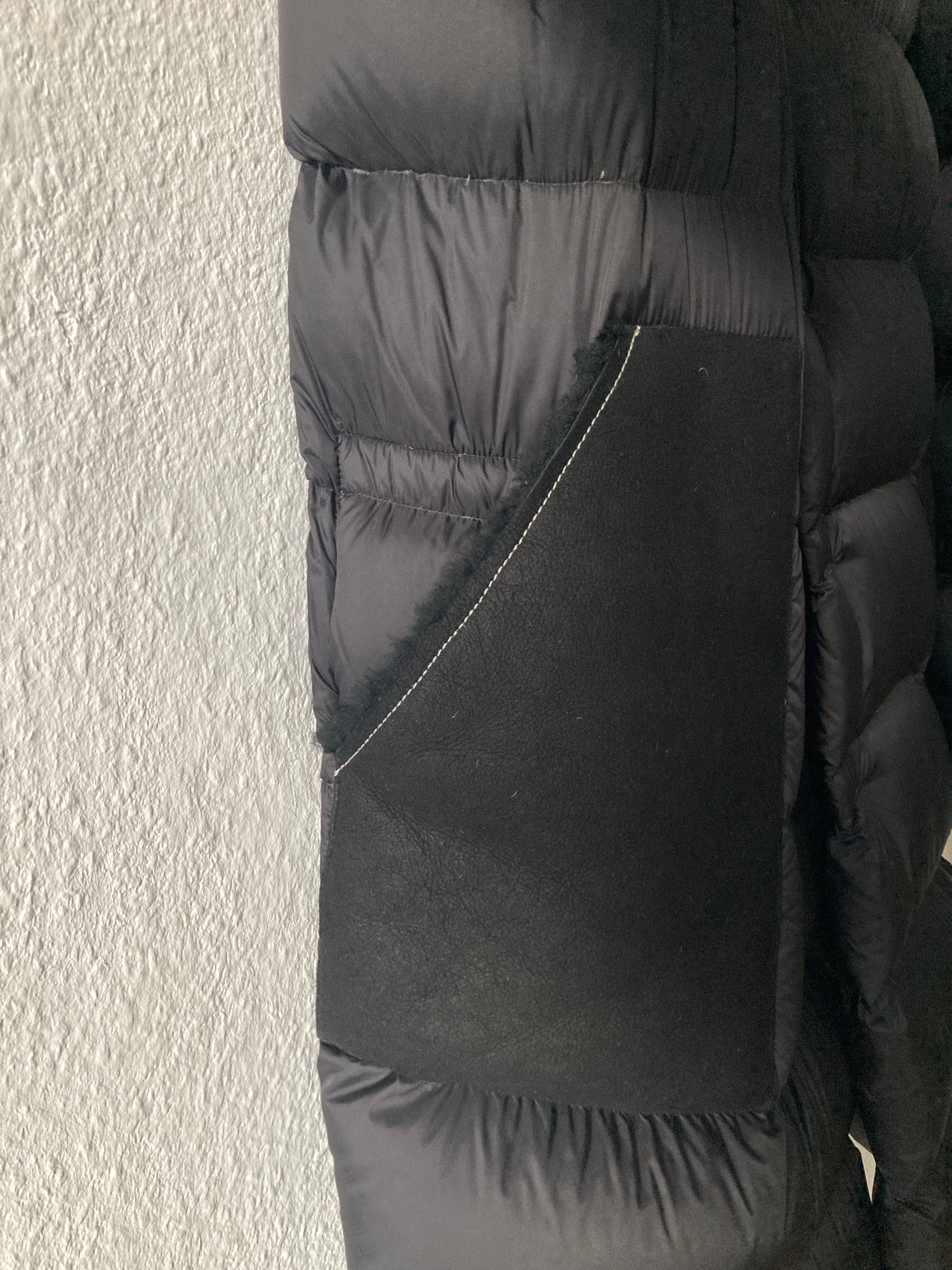 F/W 19 "LARRY" Black Runway Zionic Down Shearling Pocket Coat Rick Owens IT50/M