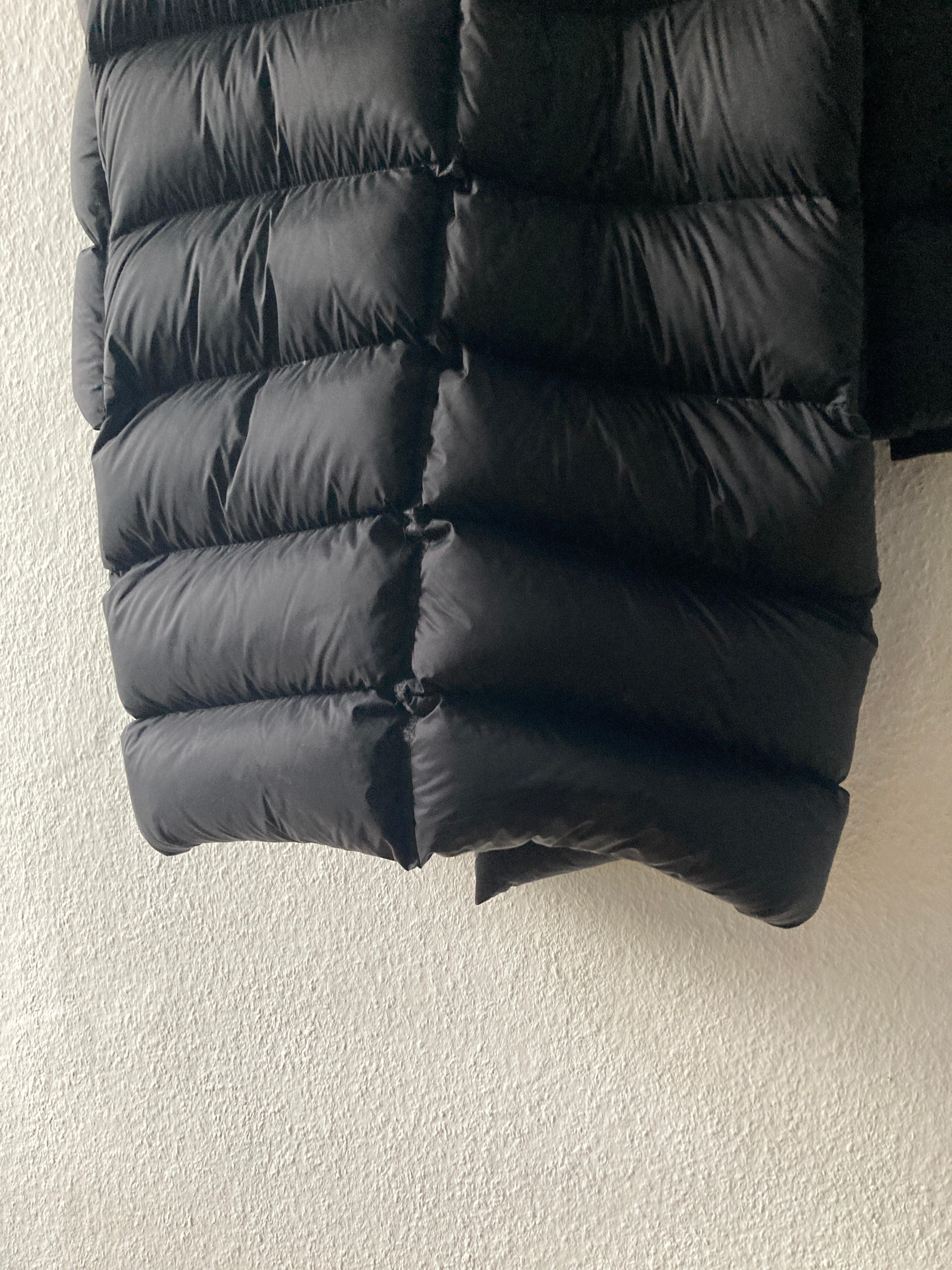 F/W 19 "LARRY" Black Runway Zionic Down Shearling Pocket Coat Rick Owens IT50/M
