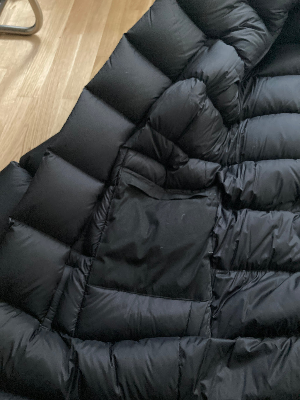 F/W 19 "LARRY" Black Runway Zionic Down Shearling Pocket Coat Rick Owens IT50/M