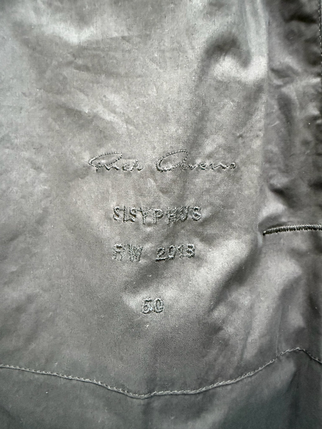 F/W 18 "SISYPHUS" Calf Leather "Lou" Jacket Rick Owens IT50