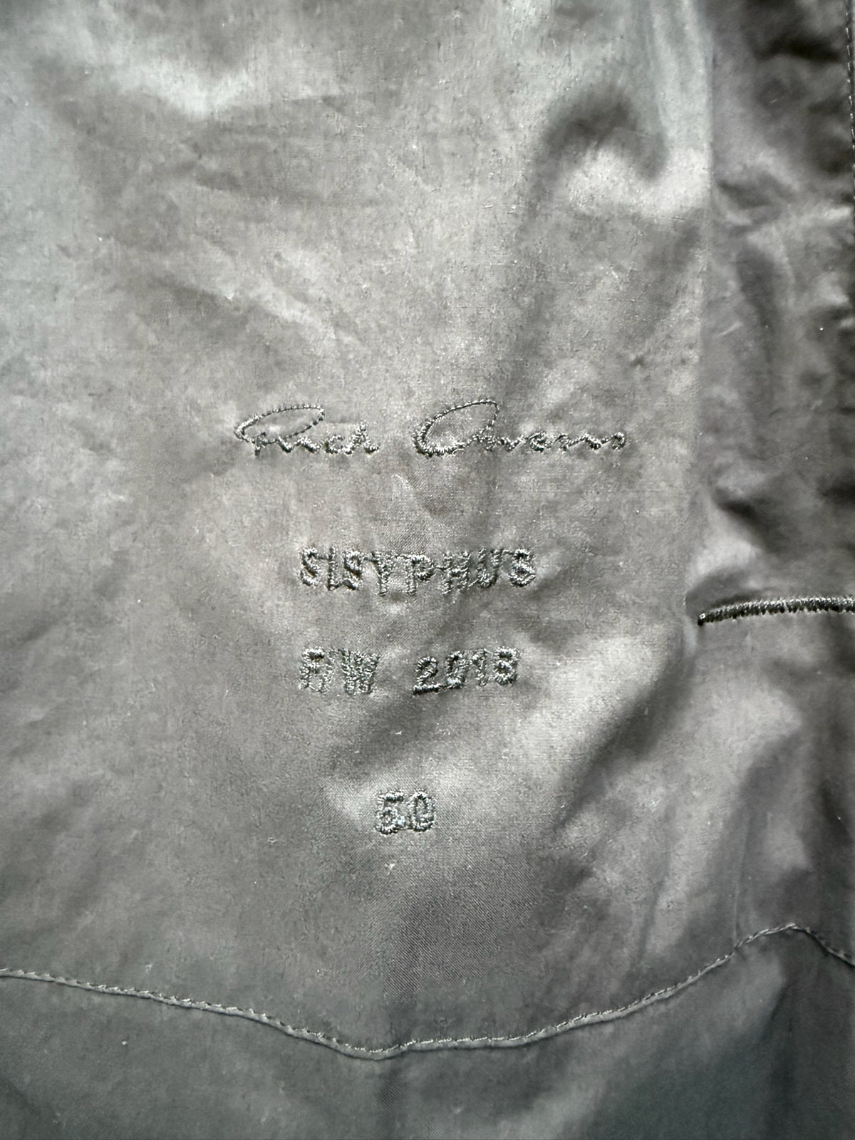 F/W 18 "SISYPHUS" Calf Leather "Lou" Jacket Rick Owens IT50