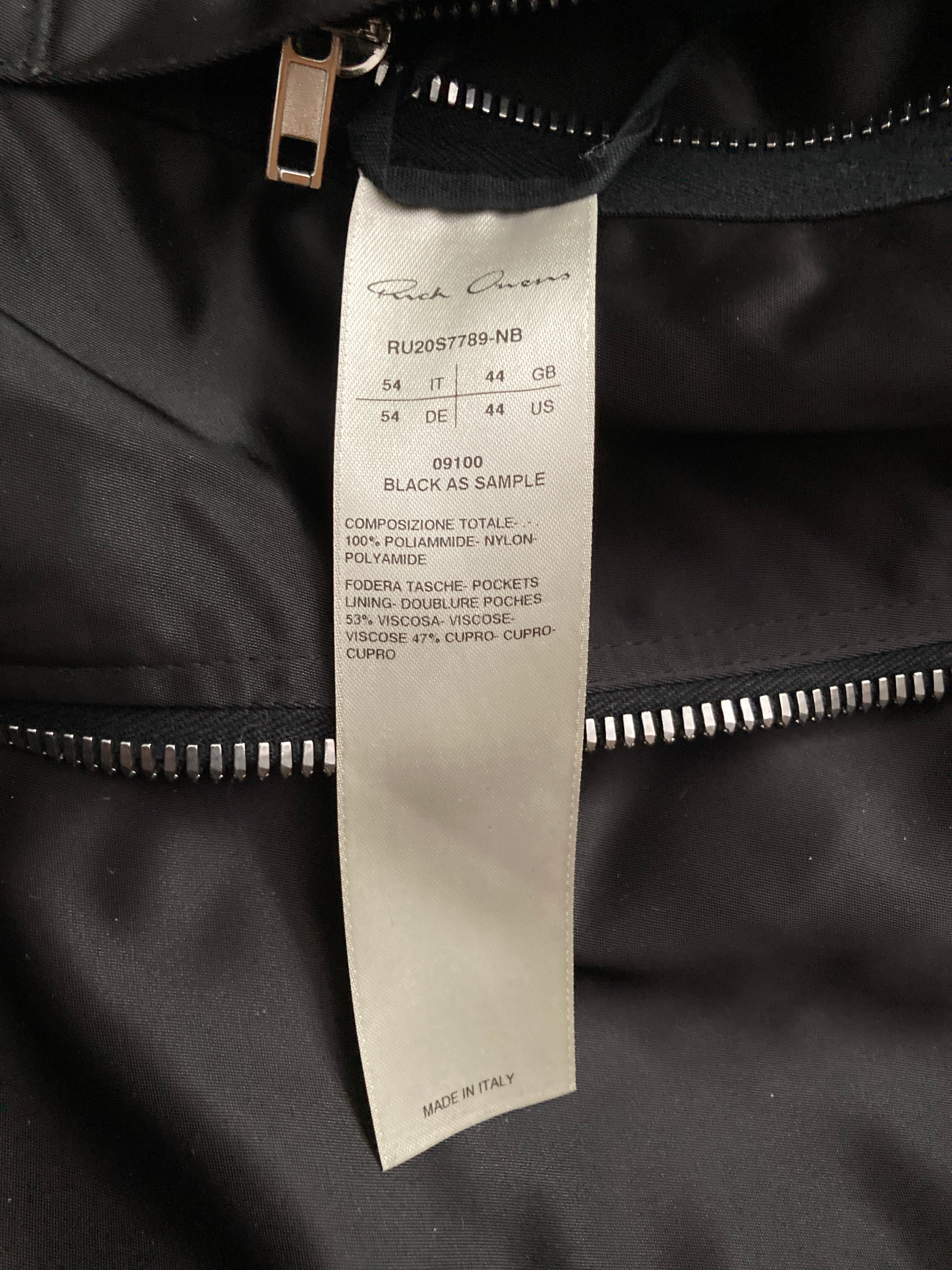 S/S 20 "TECUATL" Runway Sample Biker Jacket in Black (as Sample) Size 54/L