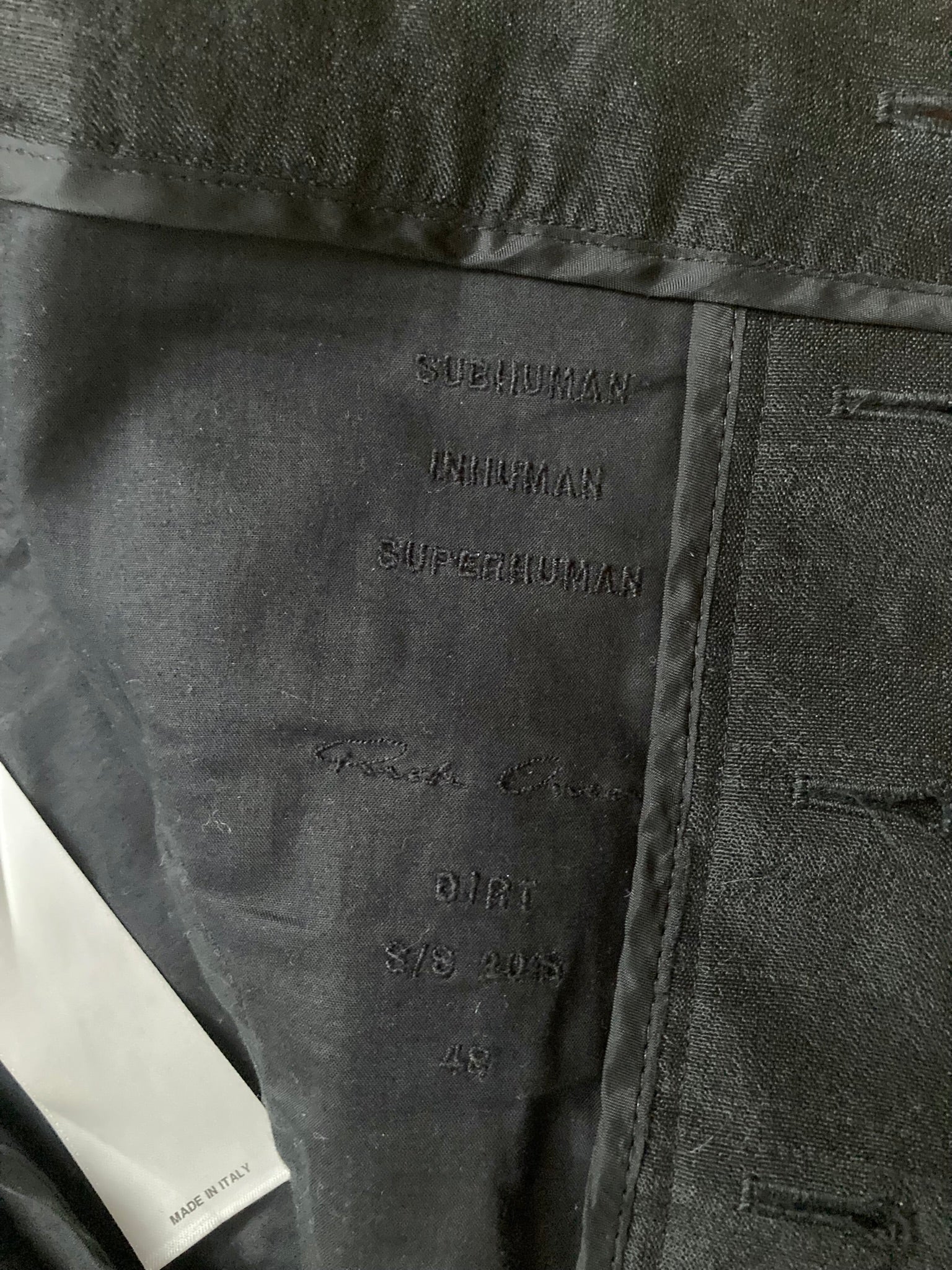 S/S 18 "DIRT" Runway Silk & Wool Pleated Viscontis Trousers