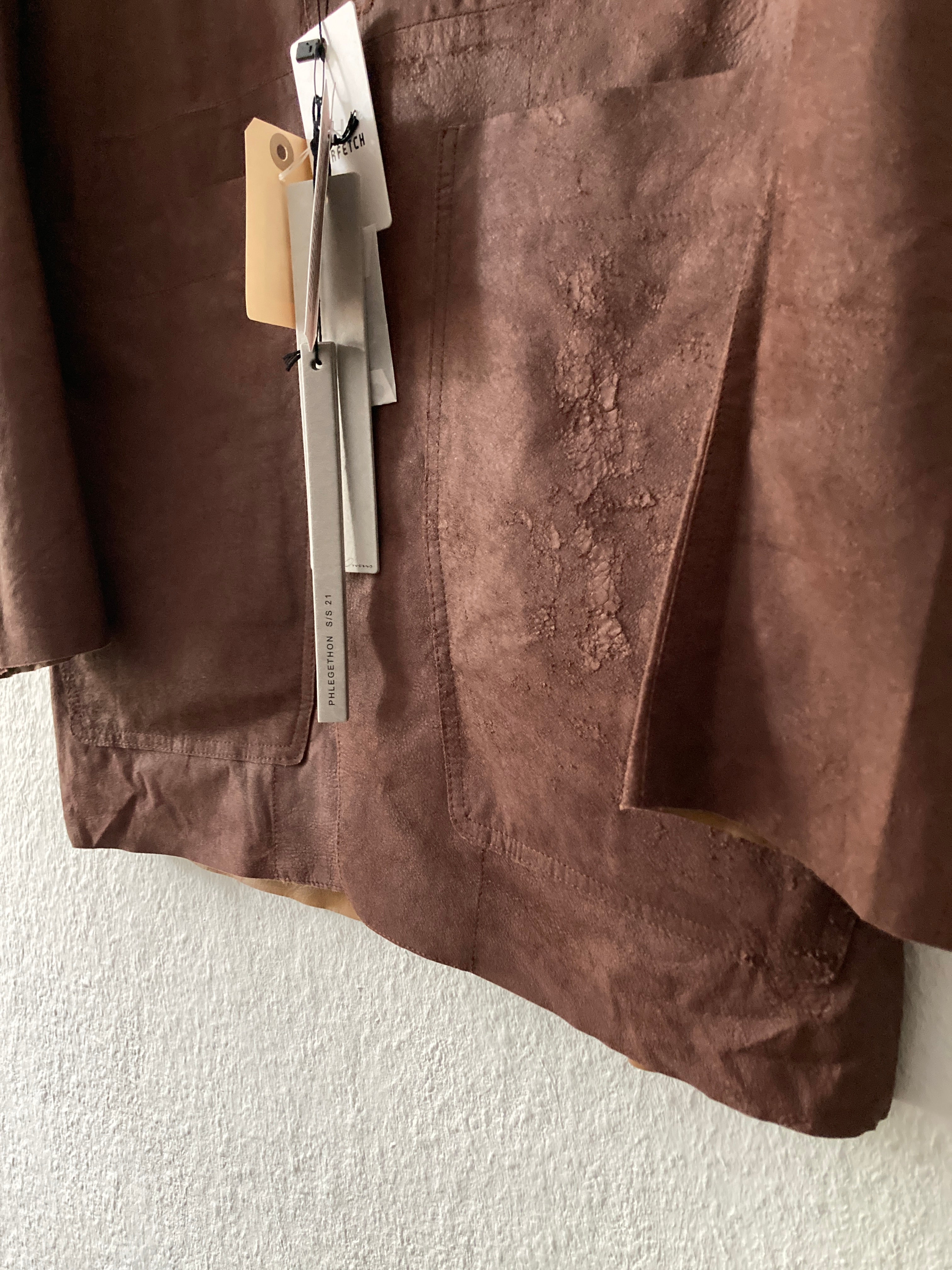 S/S 21  "PHLEGETHON" Runway Blistered Lamb Leather Lido Jacket